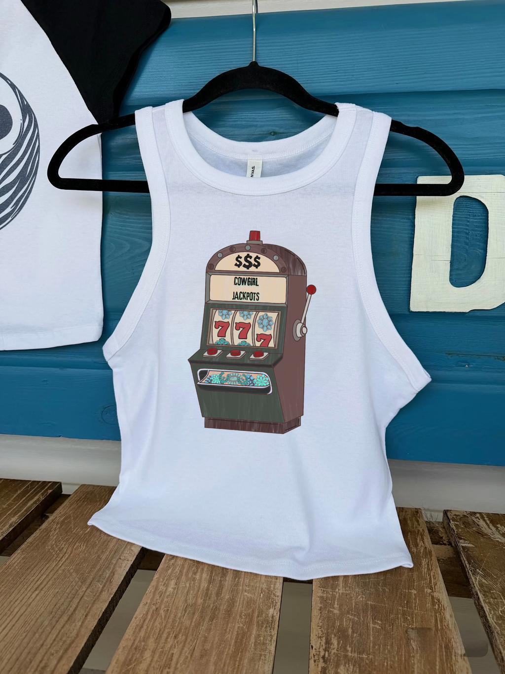Cowgirl Jackpots Cropped Tank