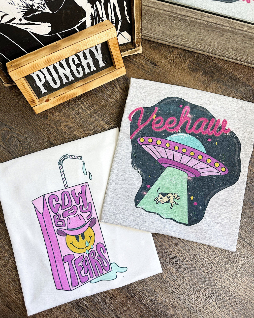 Cowboy Tears TEE or CREWNECK