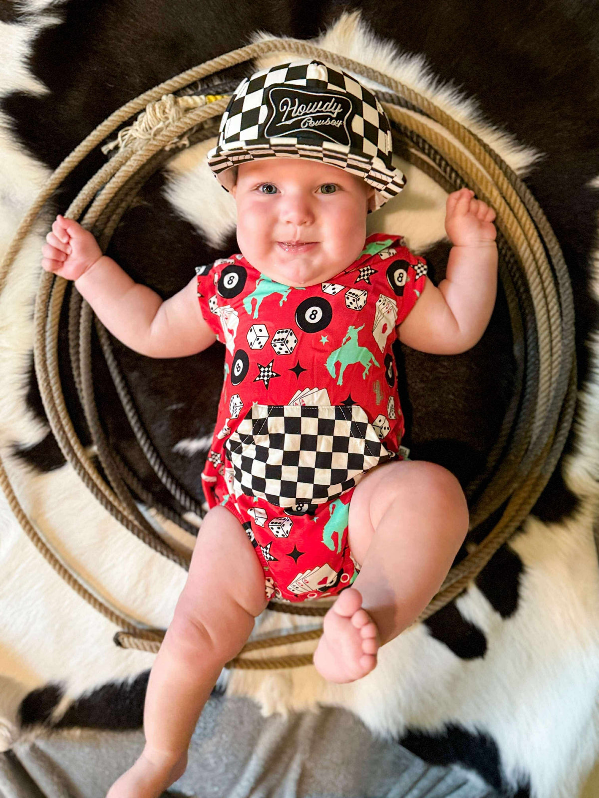 Luck Of The Draw Hooded Romper