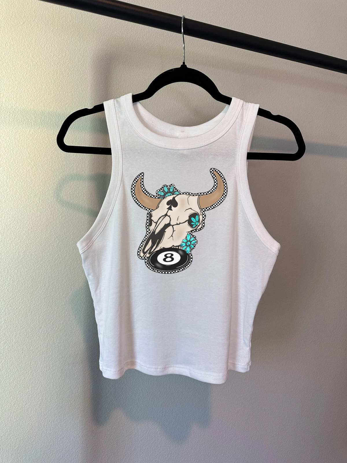 Retro Longhorn Cropped Tank