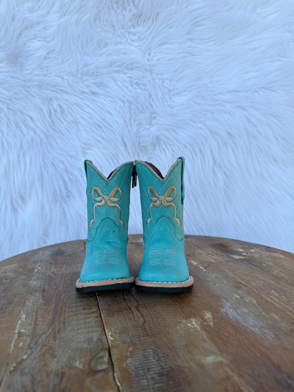 Turquoise Bow Tanner Mark Boots