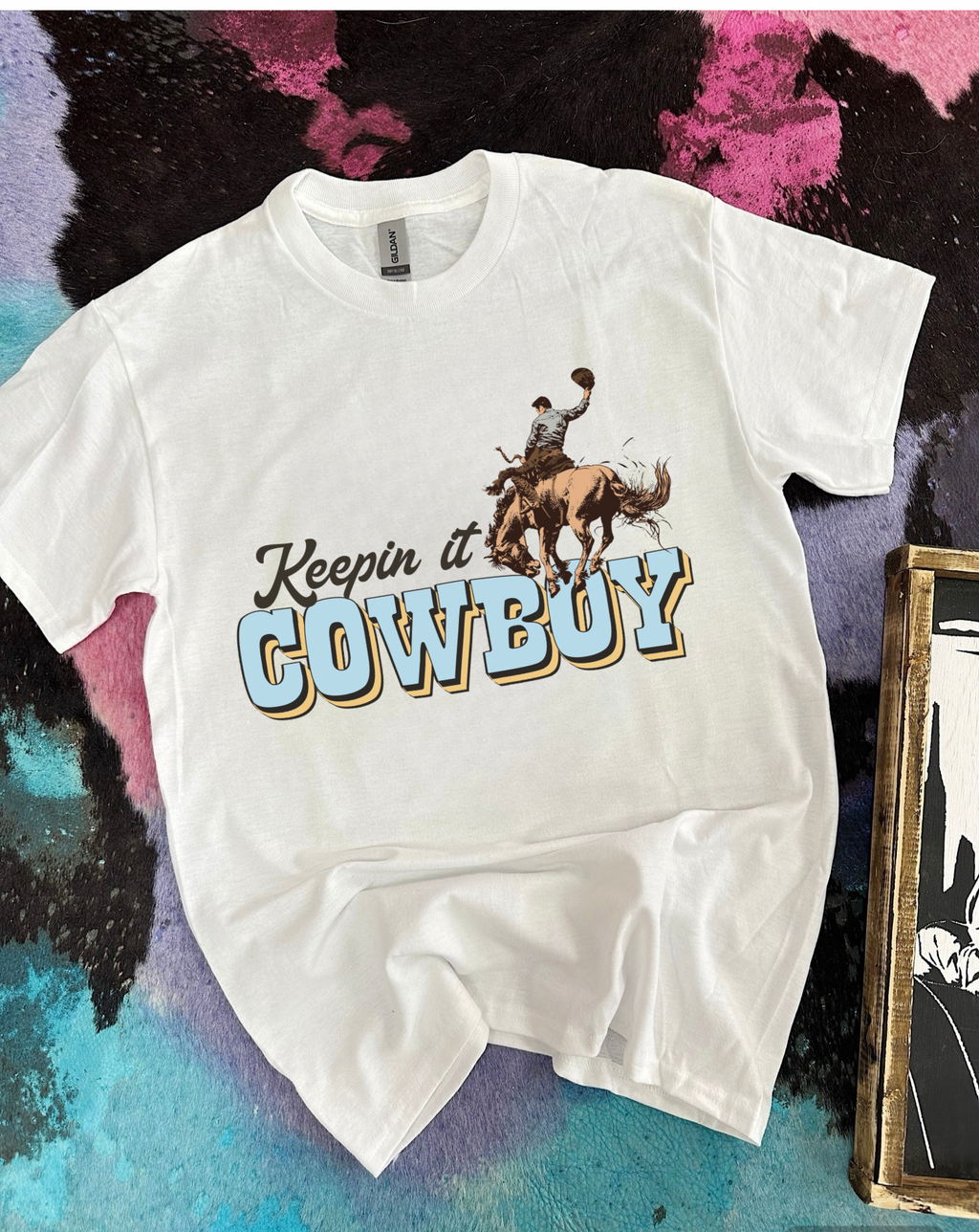 Keepin’ It Cowboy Tee or Crewneck