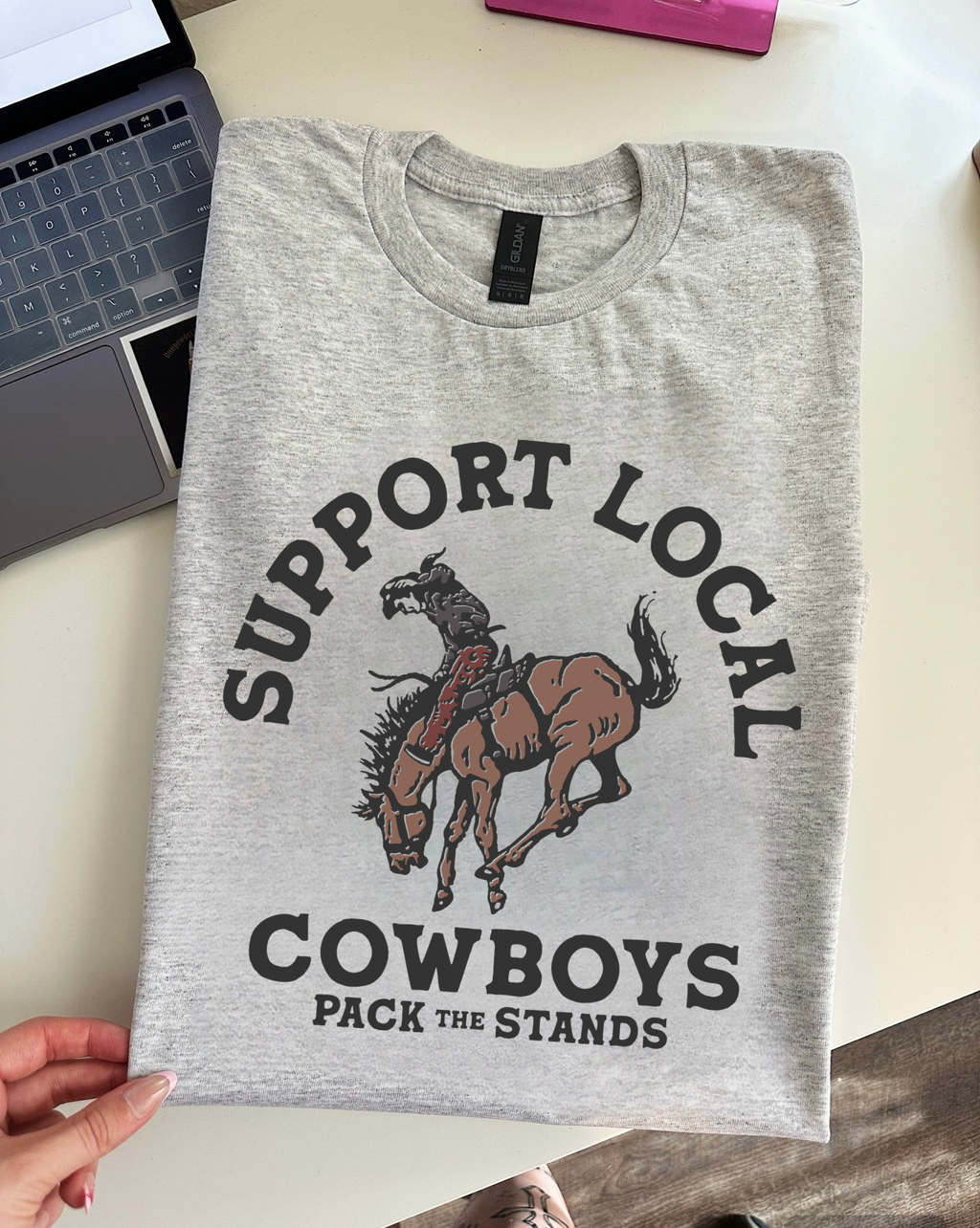 Support Local Cowboys TEE or CREW