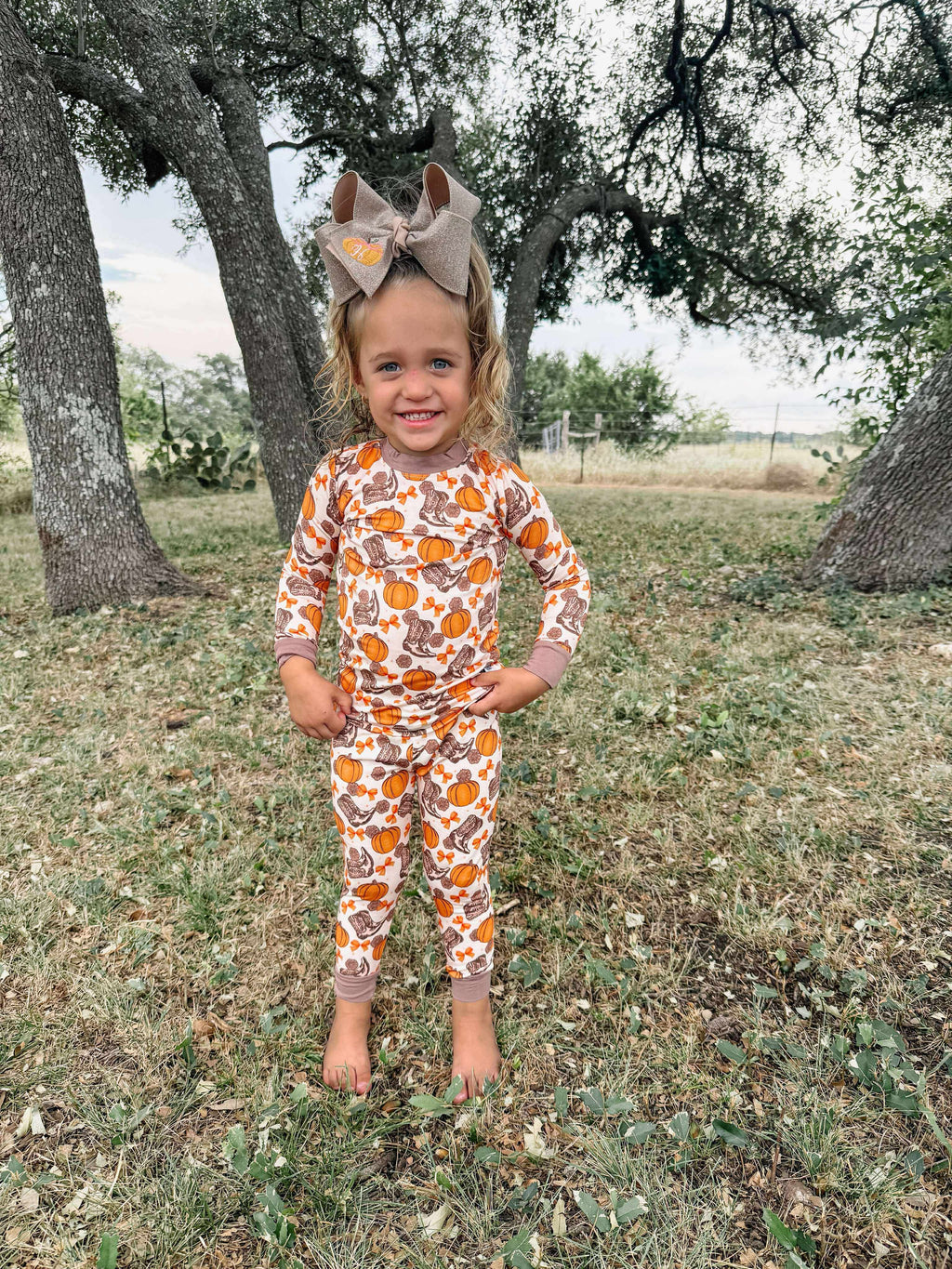 Howdy Pumpkin Bamboo Set (FINAL SALE) SIZES 18/24M, 4YR