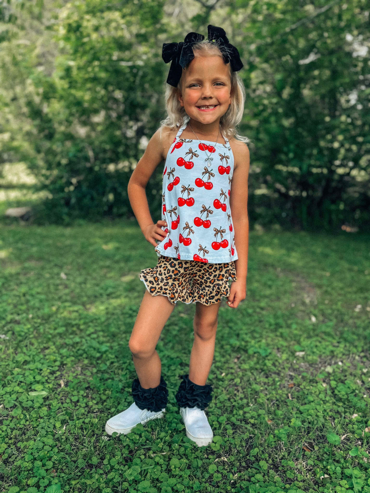 Girls 10/12 Cherry-licious Swing Top (FINAL SALE)