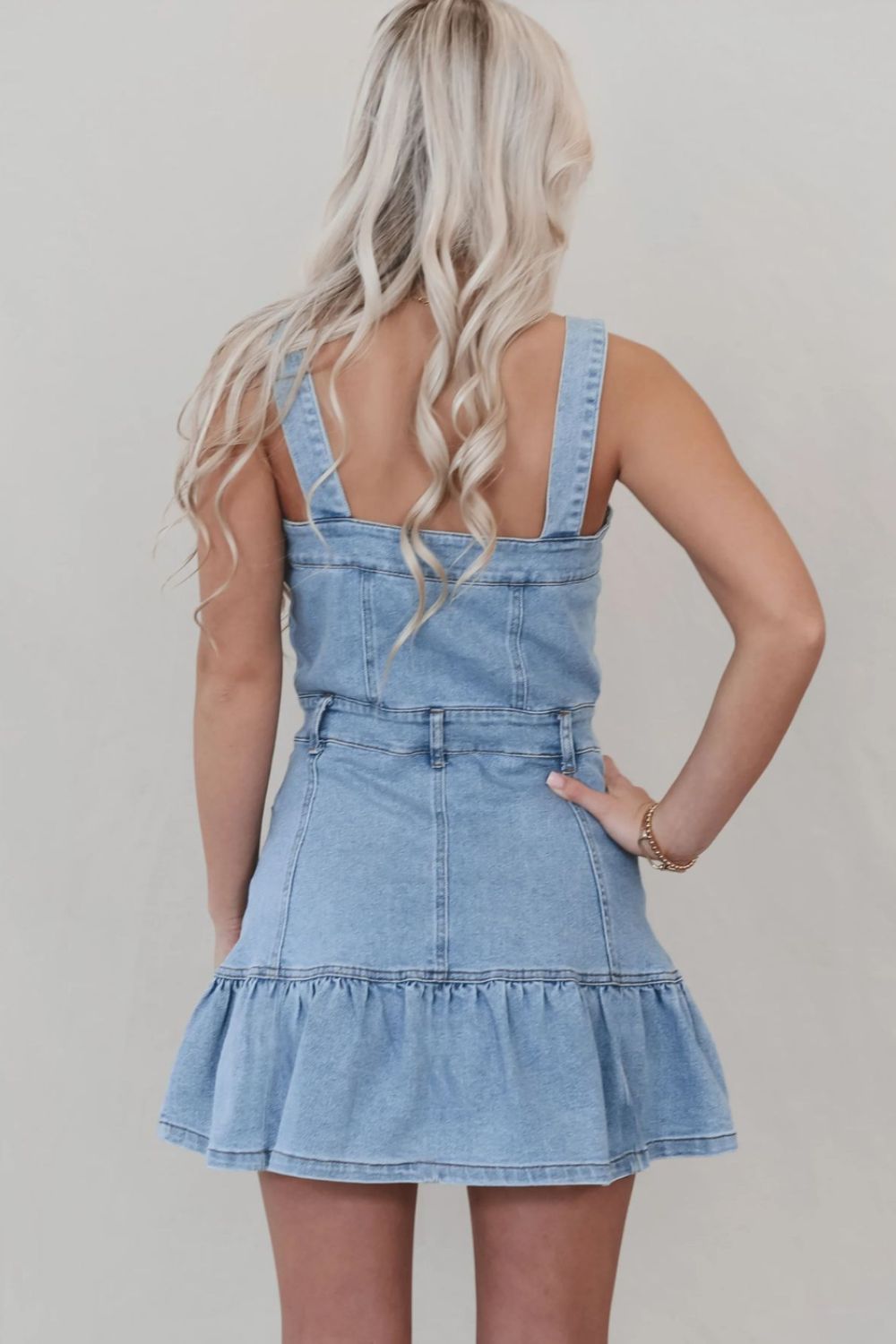 PREORDER: Naomi Square Neck Denim Dress