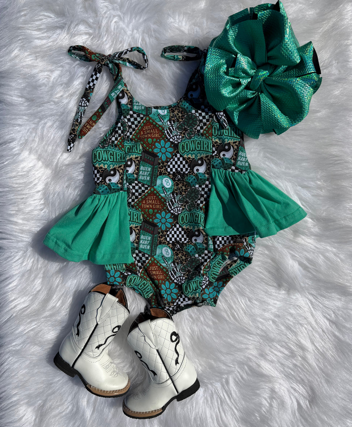 Small Town Girl ruffle romper