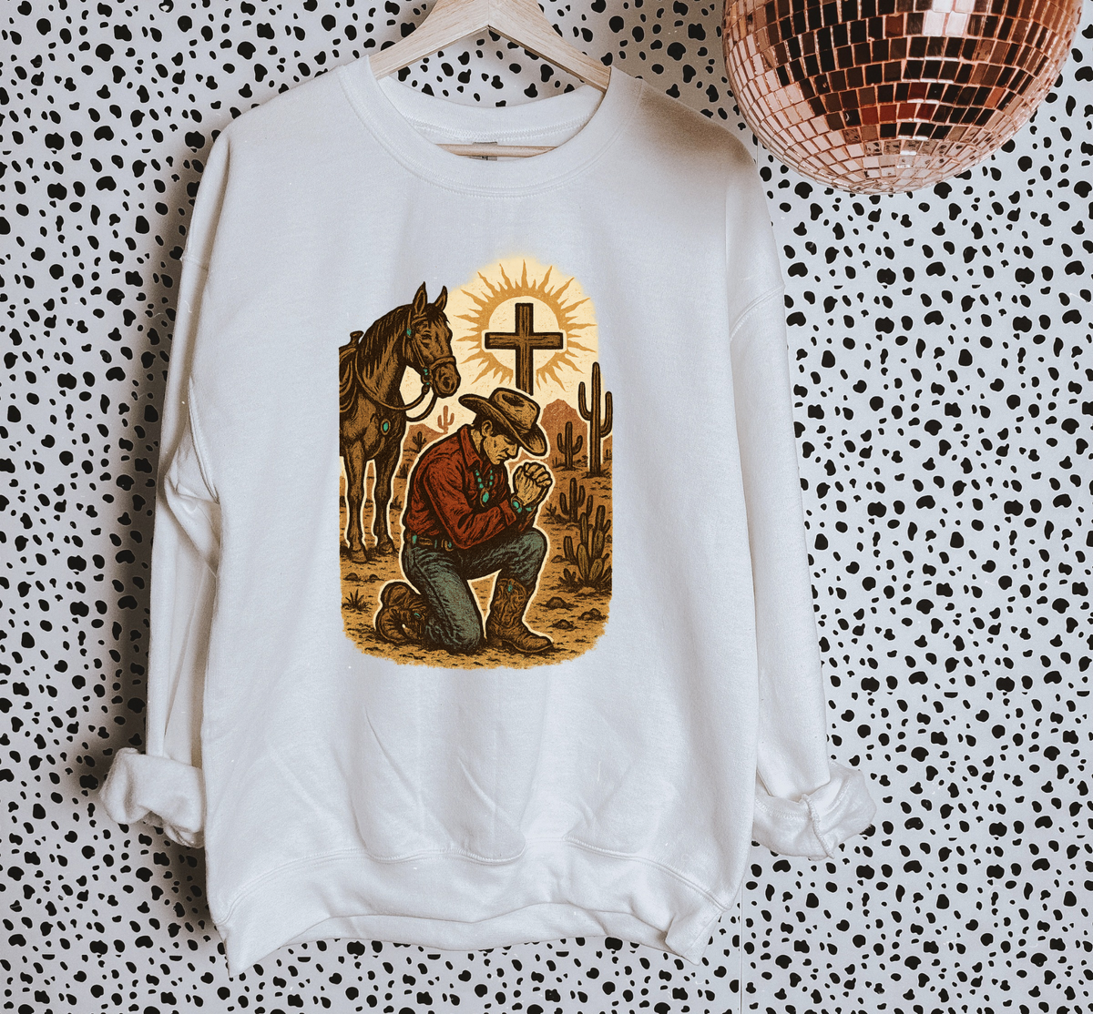 Praying Cowboy TEE or CREWNECK