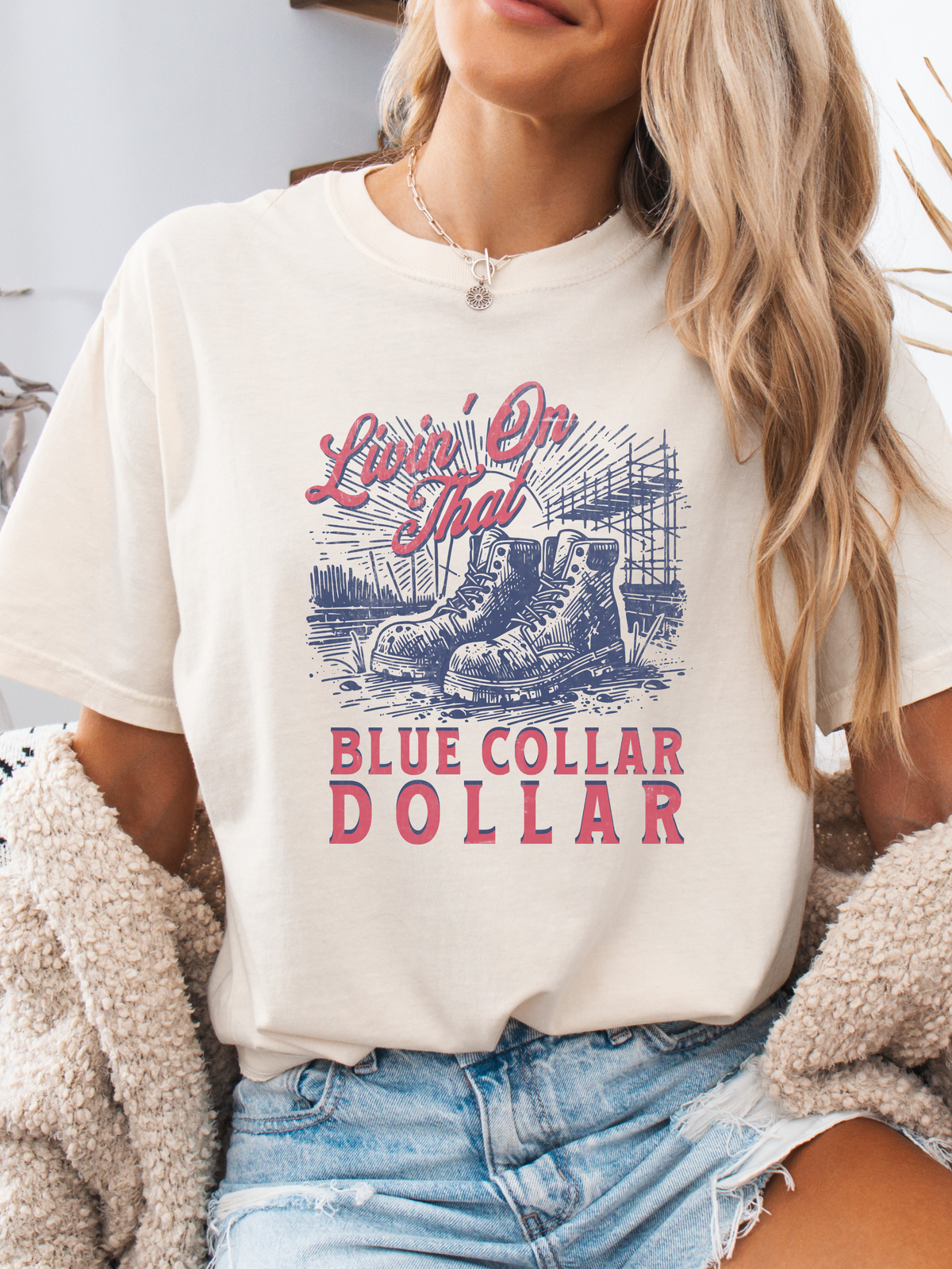 Livin' On That Blue Collar Dollar Graphic