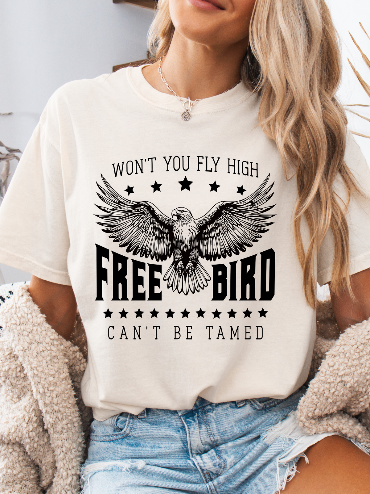 Fly High Free Bird Graphic