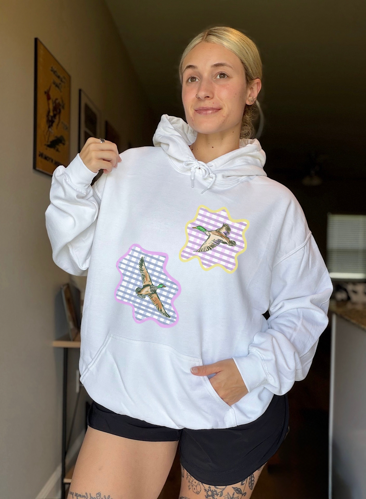 Gingham Mallards Hoodie