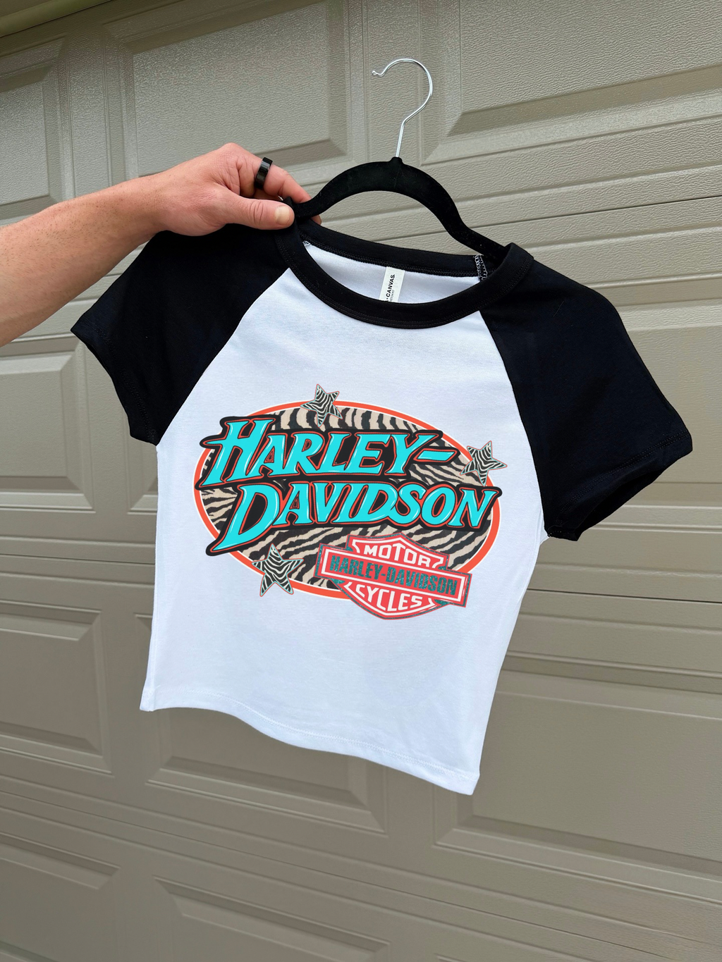 Zebra Harley Baby Tee
