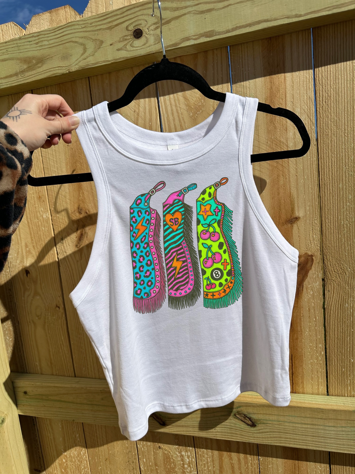 Cowgirl Chaps Cropped Tank