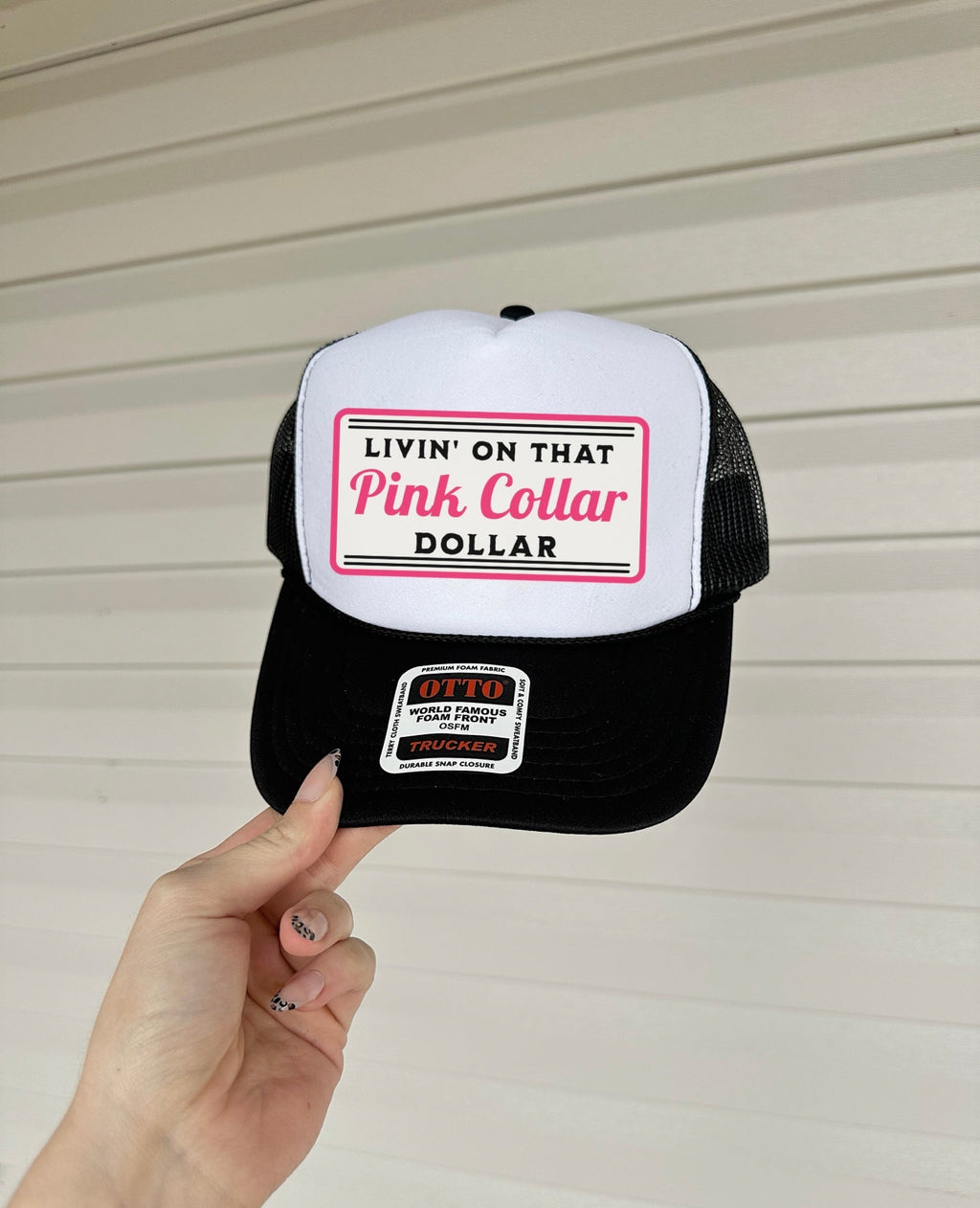 Pink Collar Dollar Trucker Hat (Multiple Color Options)