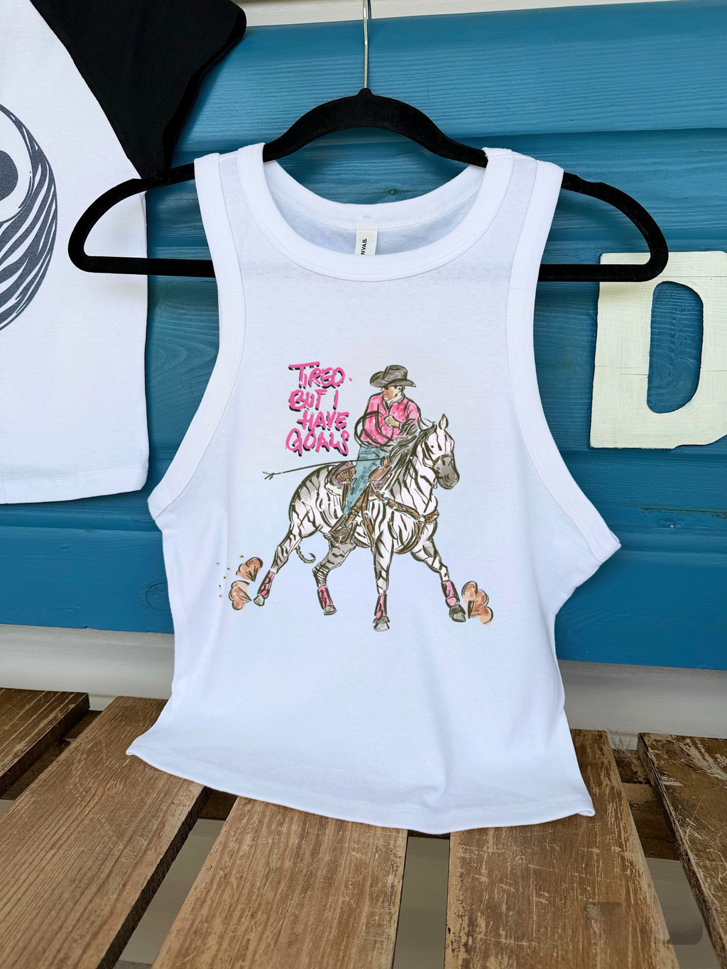 Tired But I Have Goals Cropped Tank