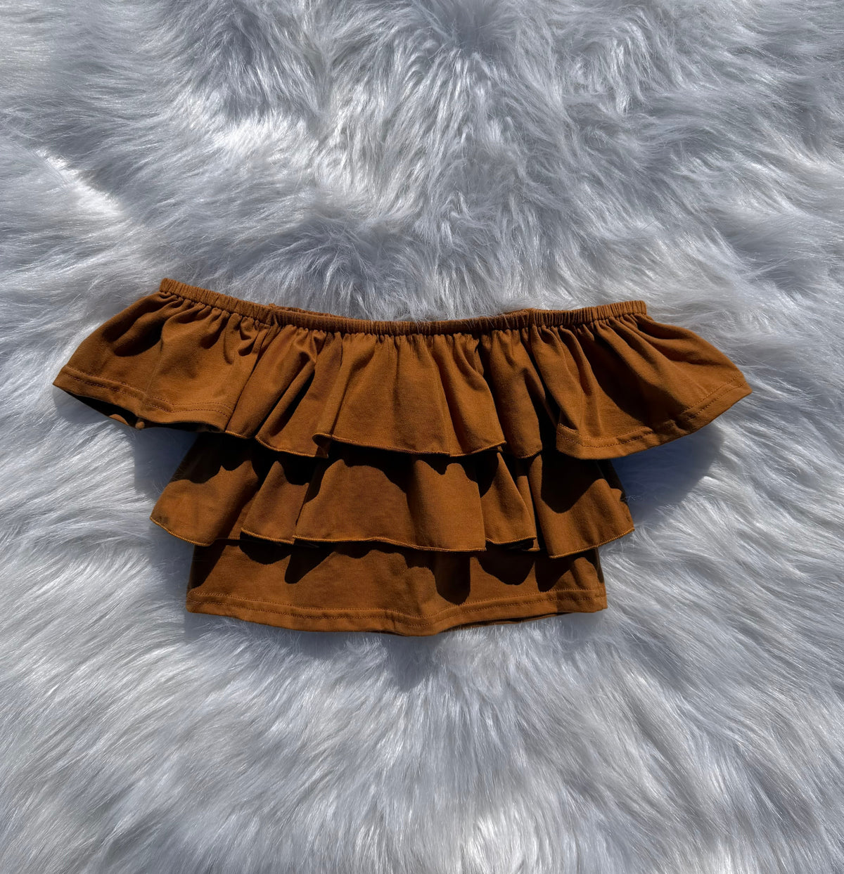 Saddle ruffle top