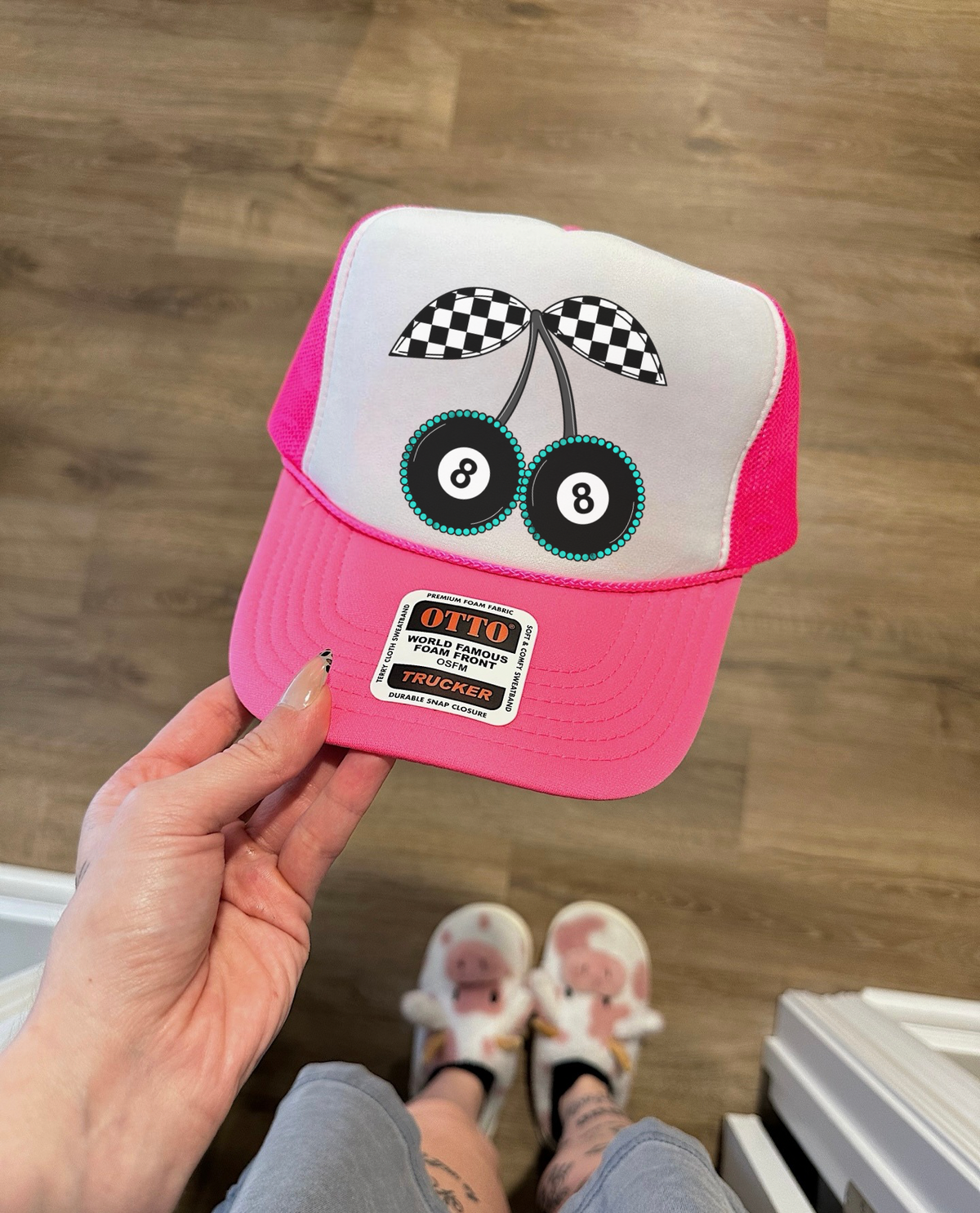 8 Ball Cherry Trucker Hat (Multiple Color Options)