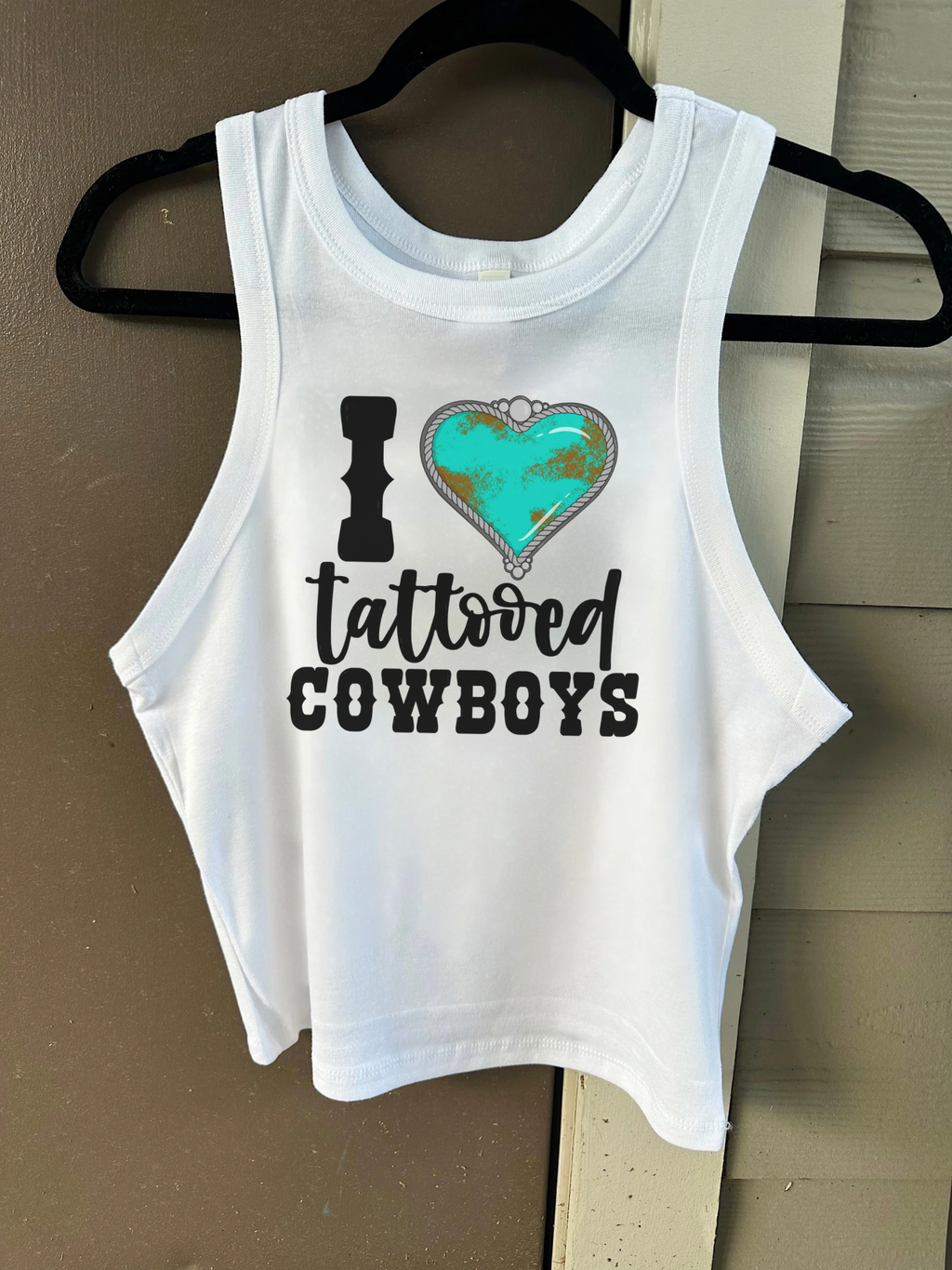Tattooed Cowboys Cropped Tank