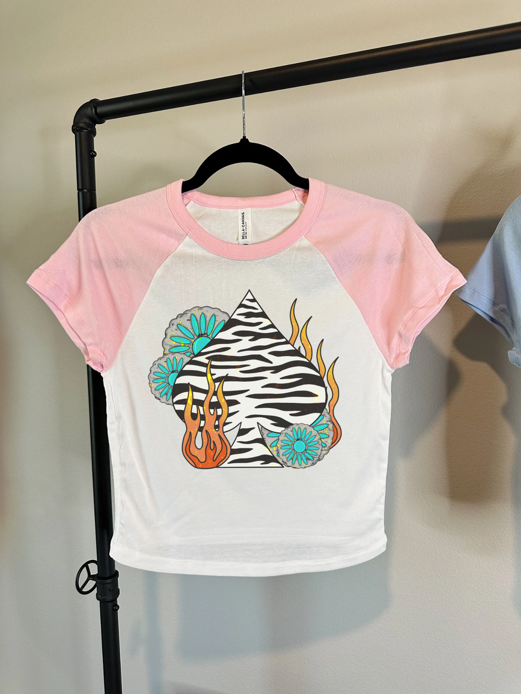 Zebra Spade Baby Tee