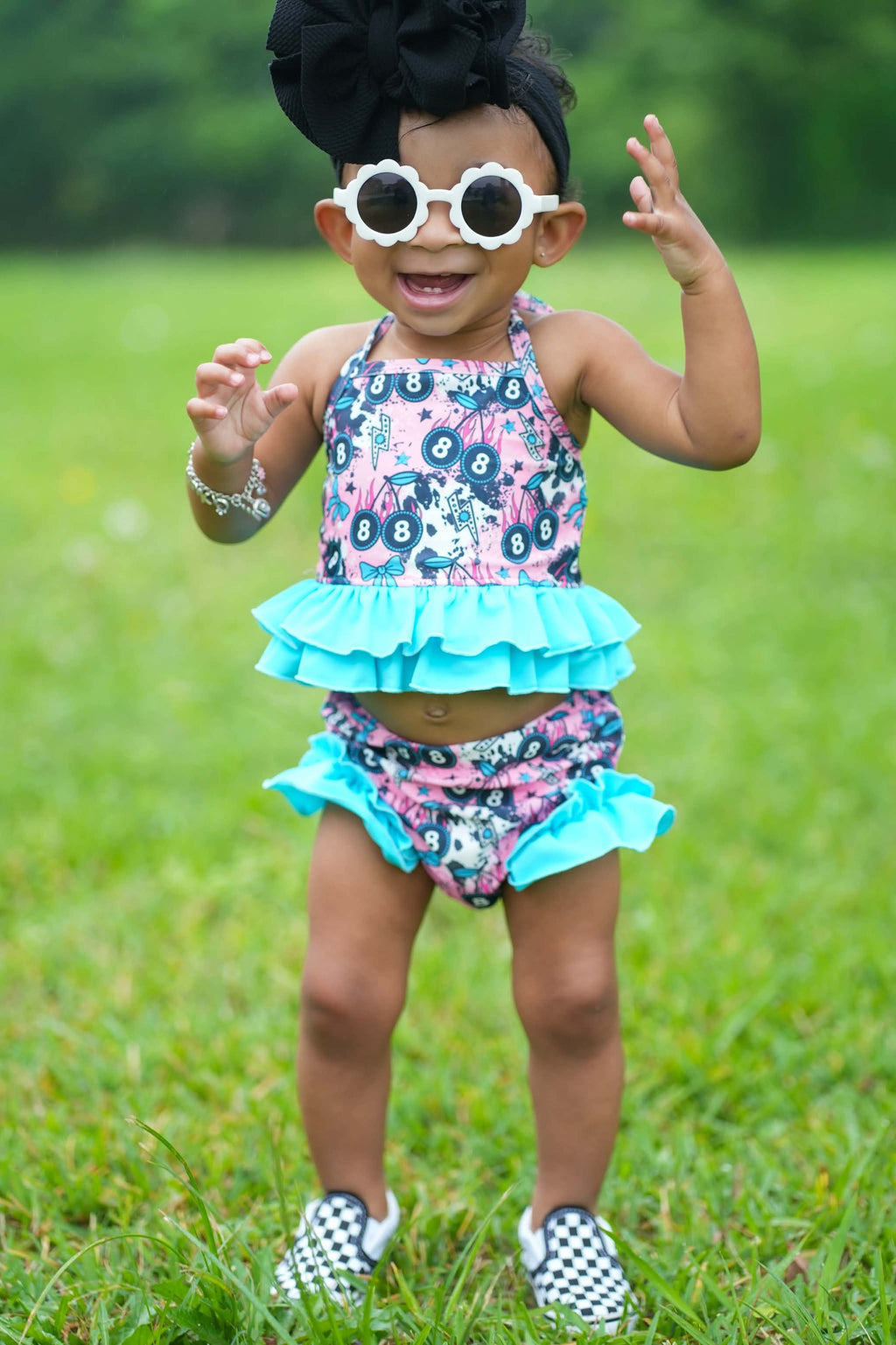 Cherry Western 2 Piece Swim Suit