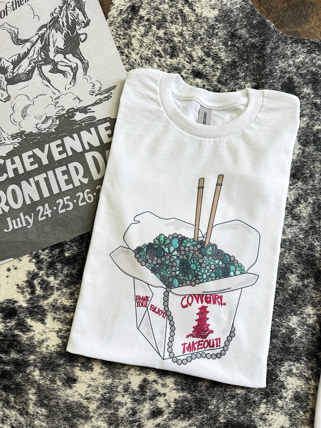 Cowgirl Takeout TEE or CREWNECK