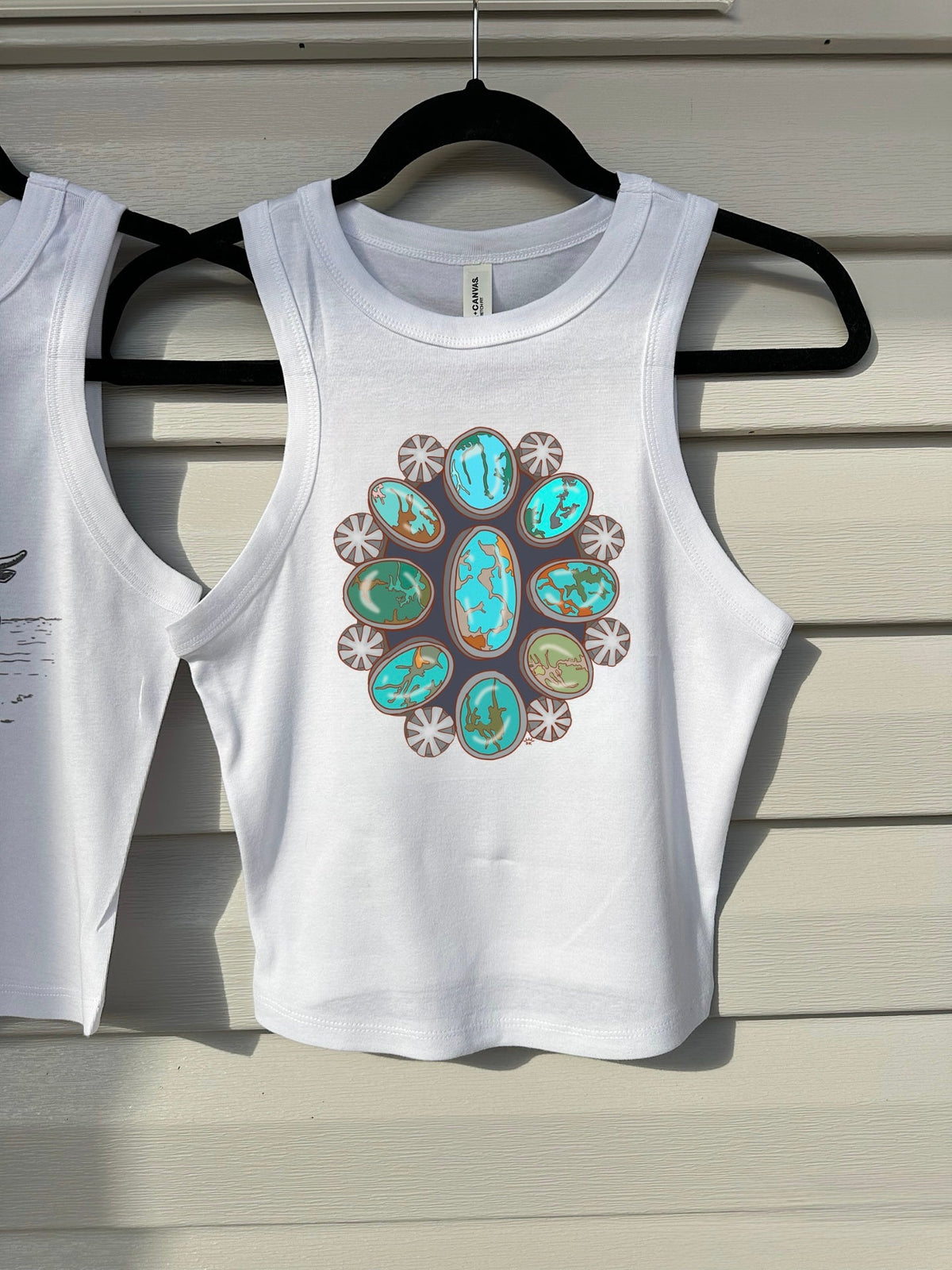 Turquoise Squash Cropped Tank