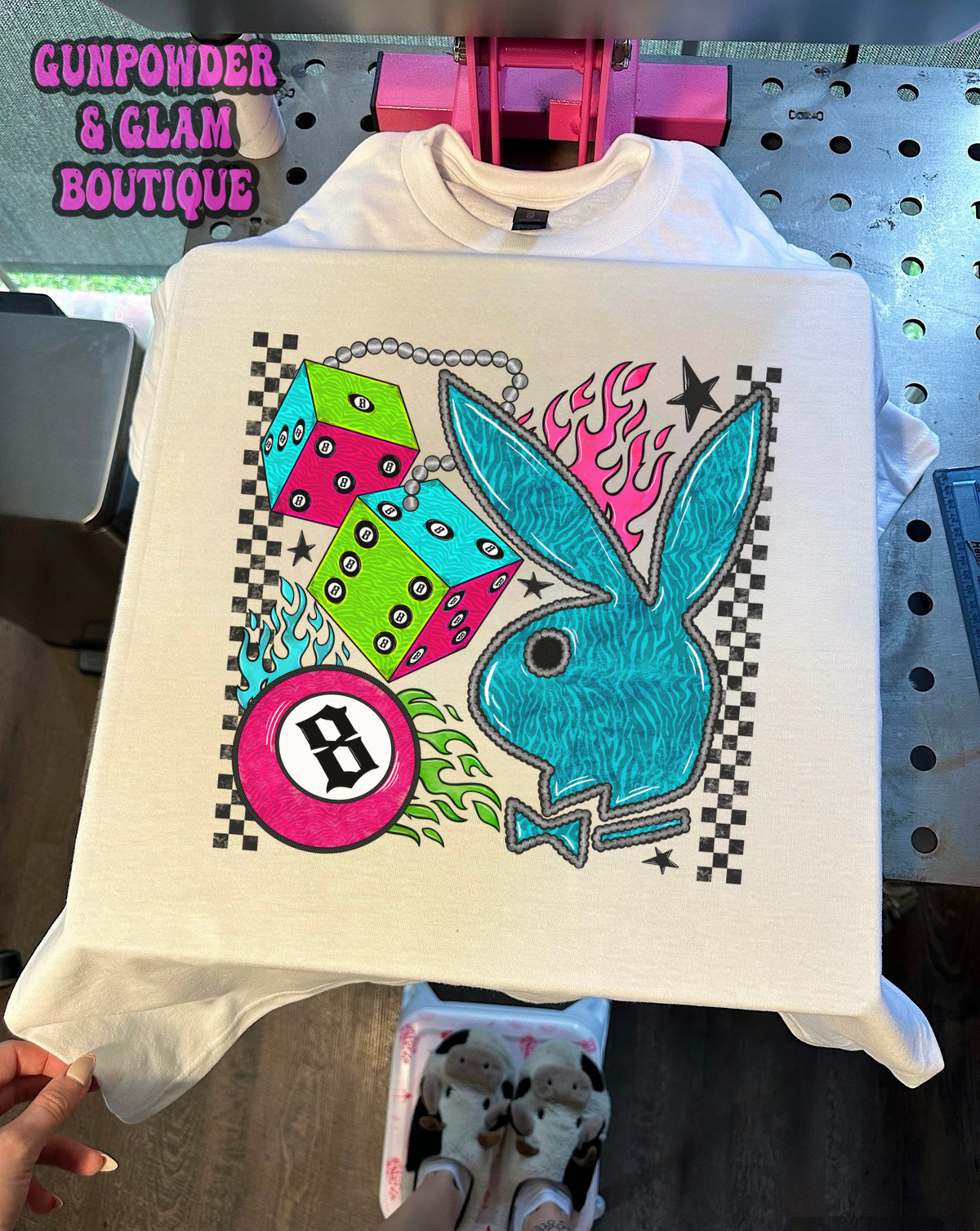 Grunge Bunny Tee or Crewneck