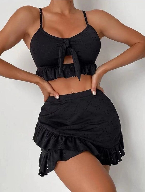Miss Sparkling 3 piece swimsuit and cover up set