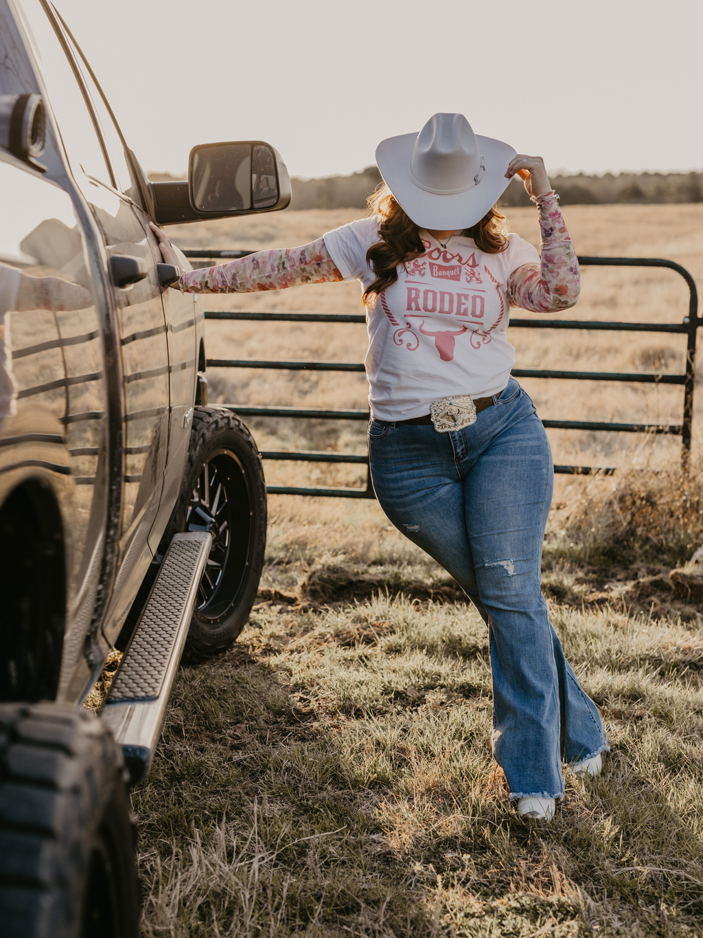 Sarah Distressed Medium Wash Flares