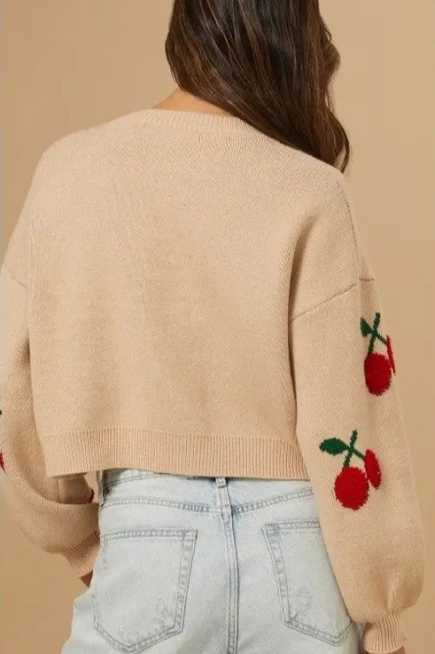 Cherries Knit Sweater