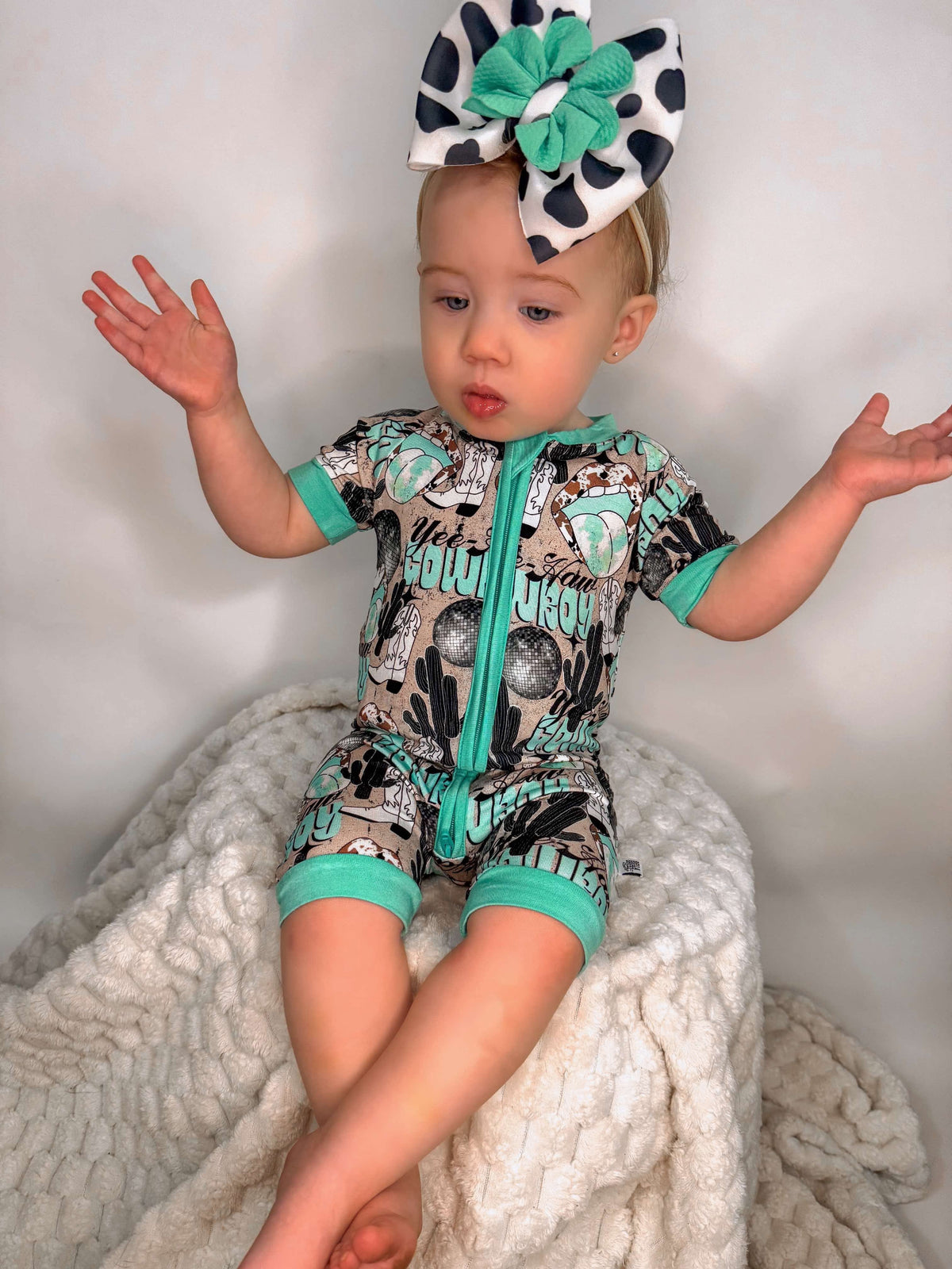 18/24 Months Yeehaw Cowboy Bamboo Shortie Romper (FINAL SALE)