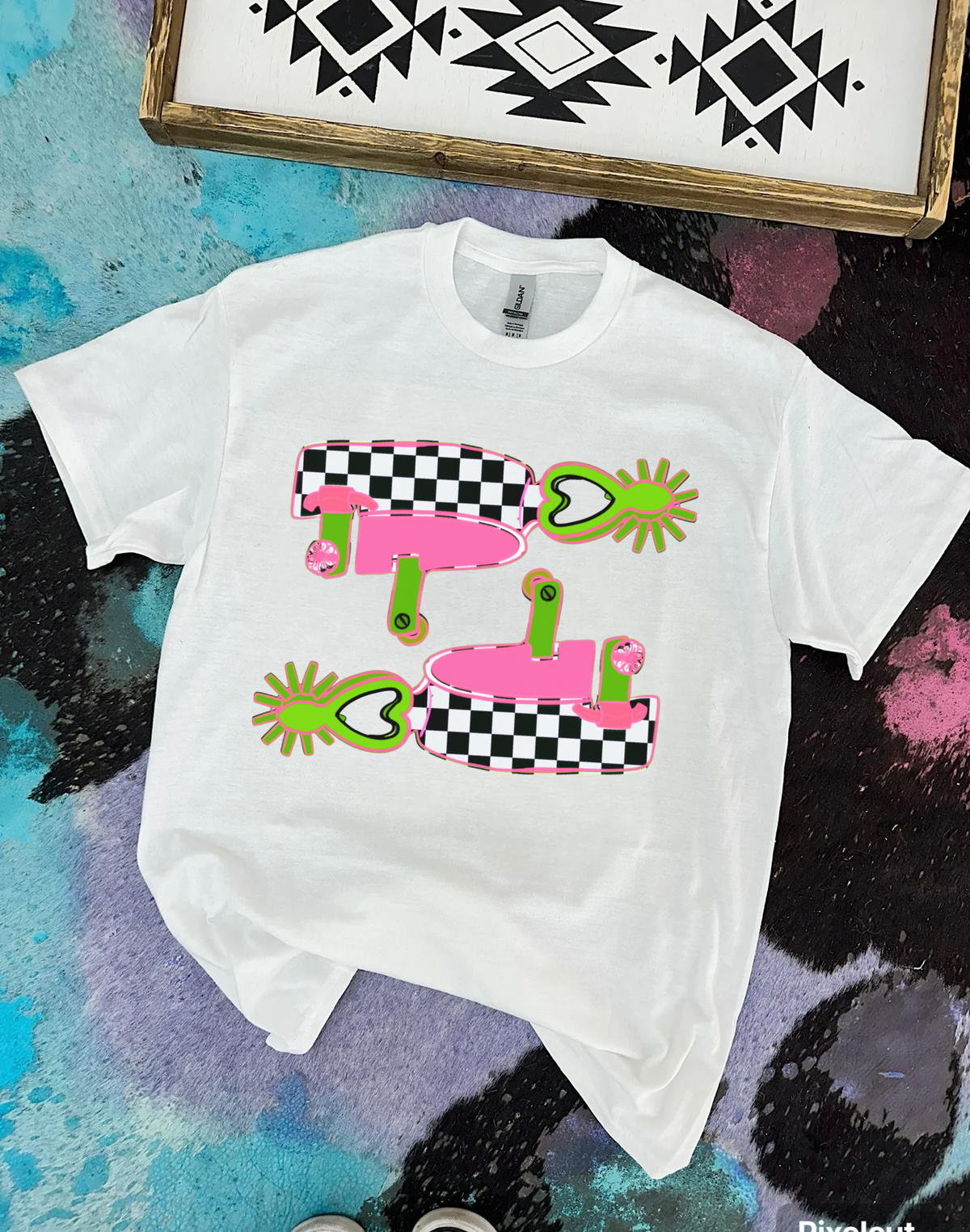 Neon Spurs TEE or CREWNECK