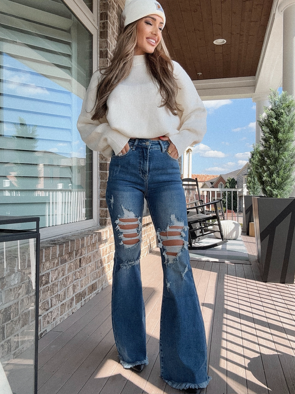 Viral Lainey Tummy Control Flare Jeans