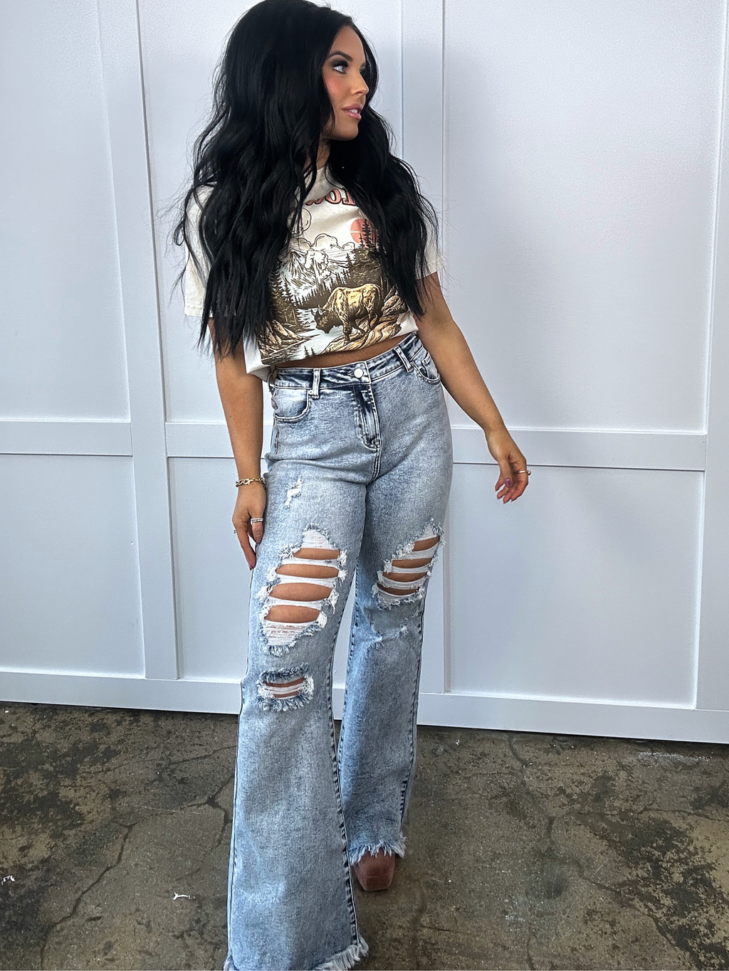 Viral Lainey Tummy Control Flare Jeans