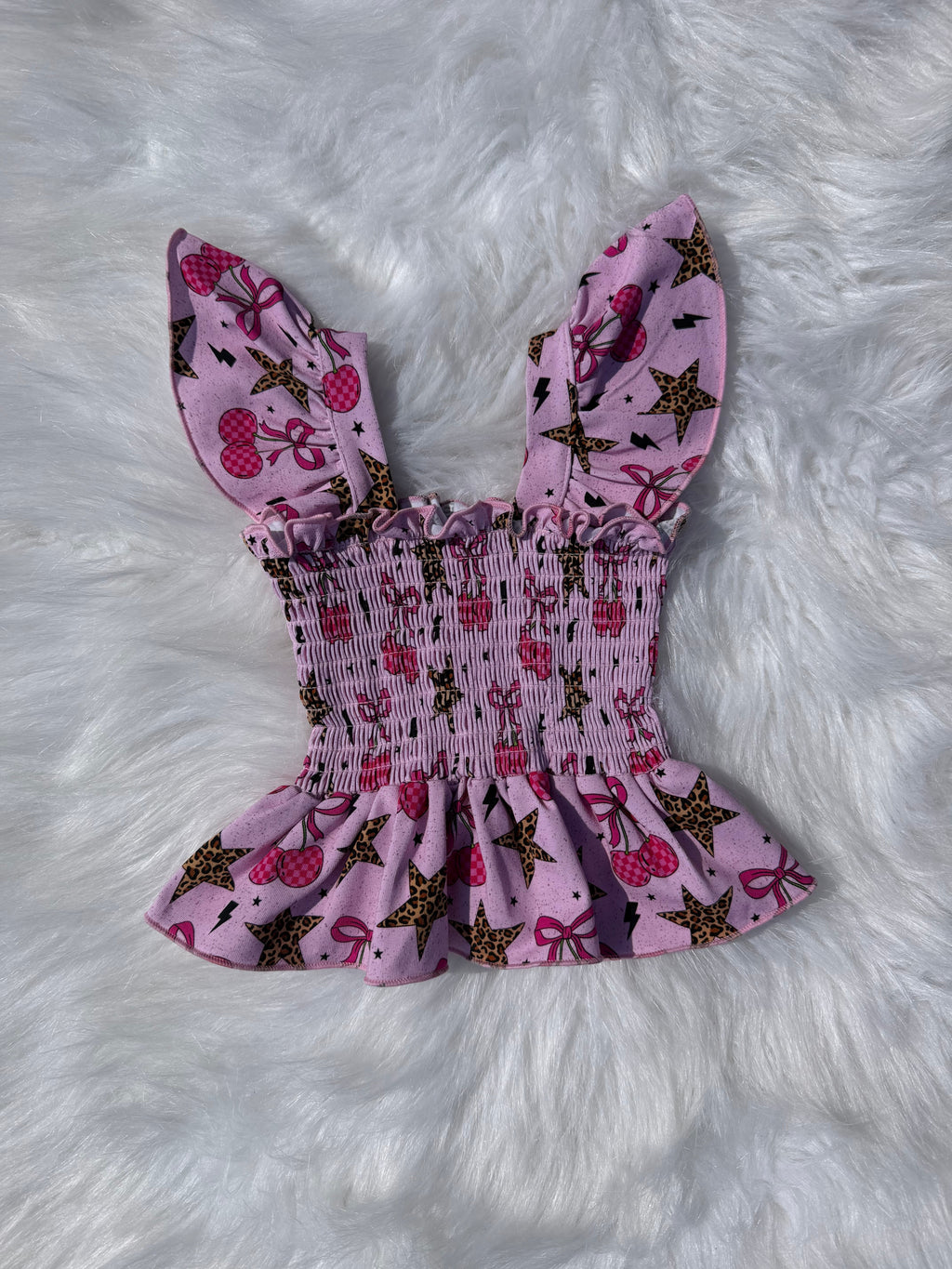 Wild Cherry Scrunch Top