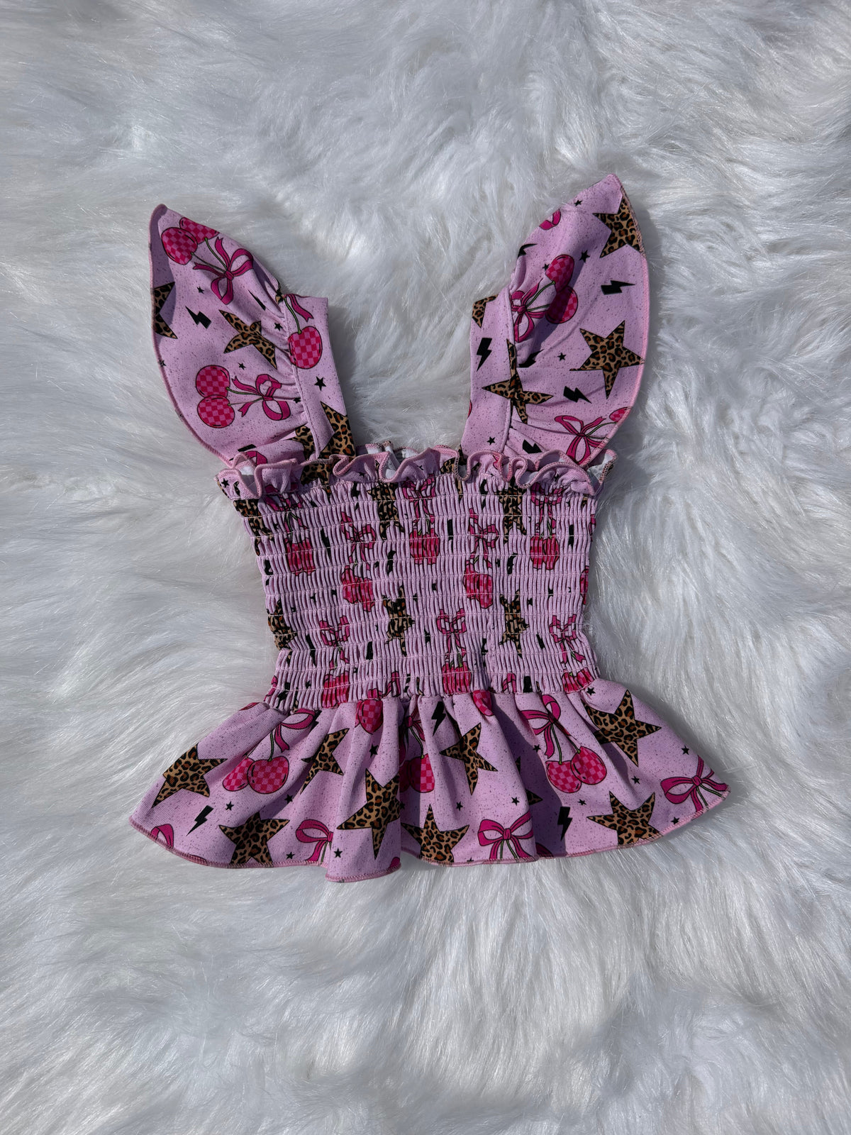 Wild Cherry Scrunch Top