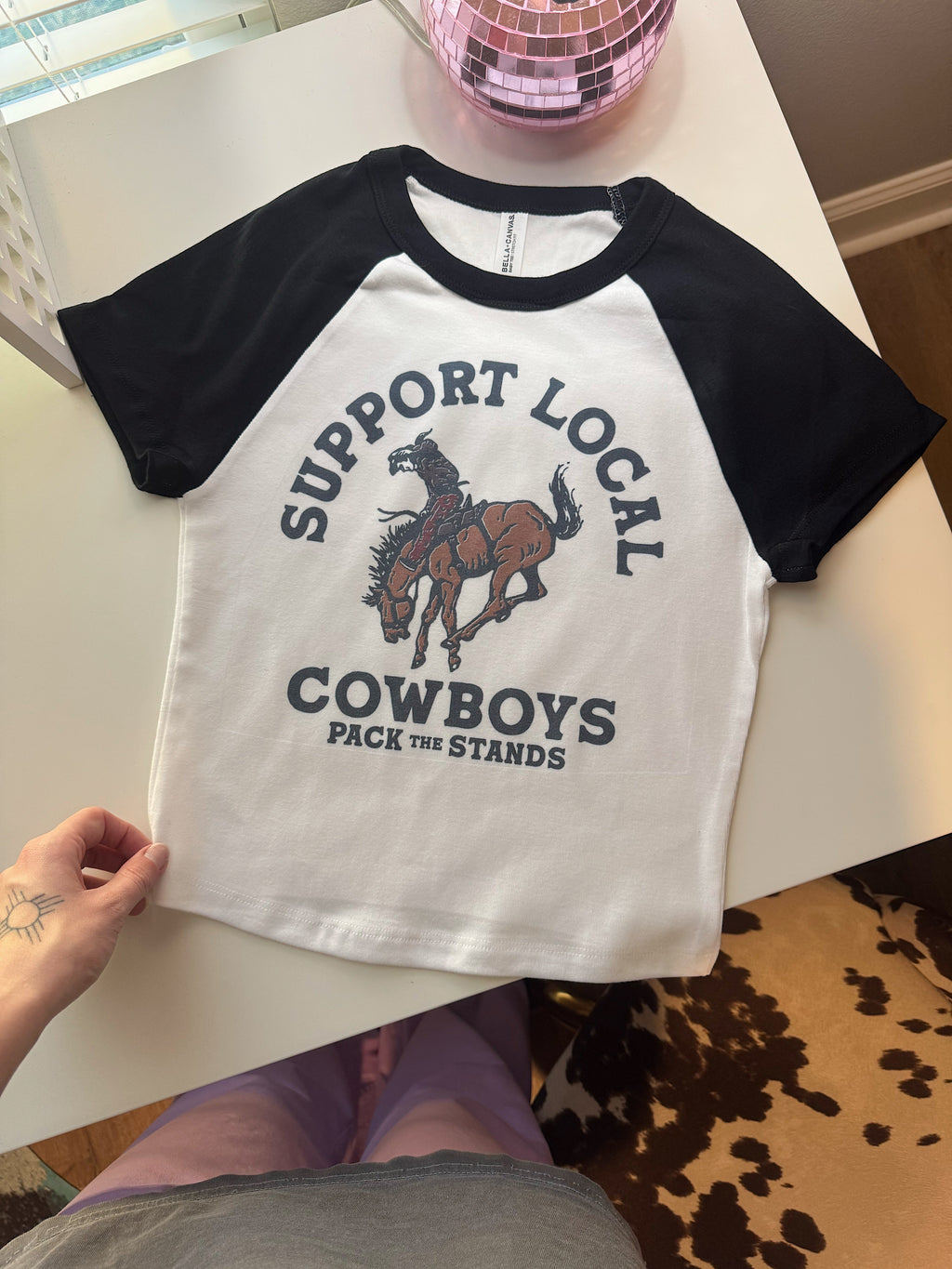 Support Local Cowboys Baby Tee