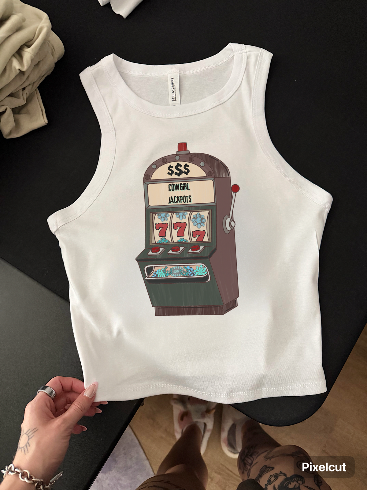 Cowgirl Jackpots Cropped Tank