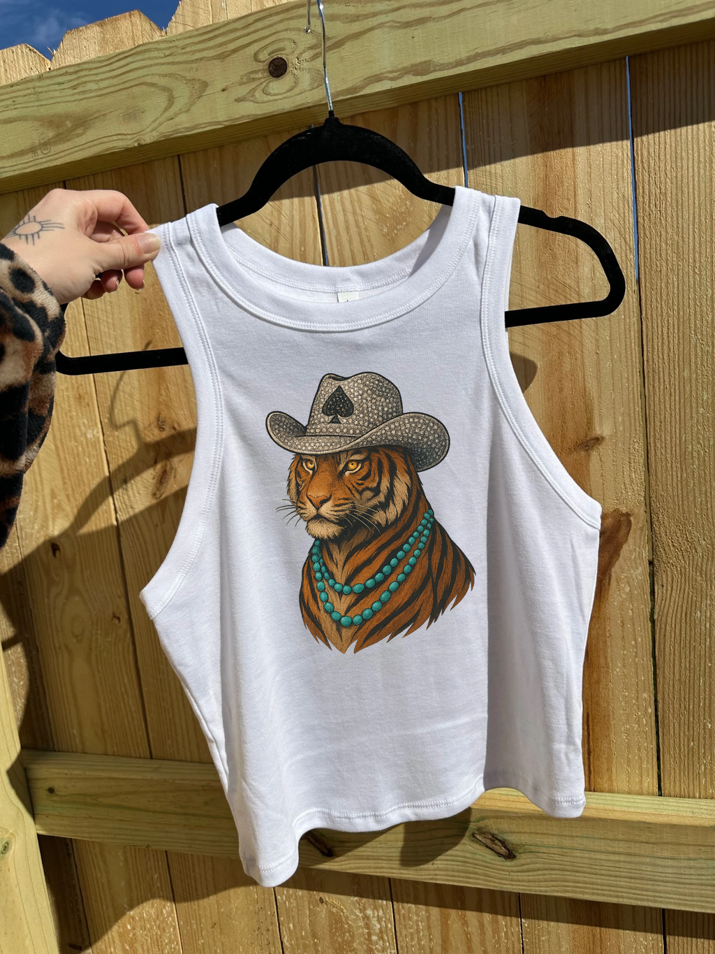 Tiger Cowboy Cropped Tank