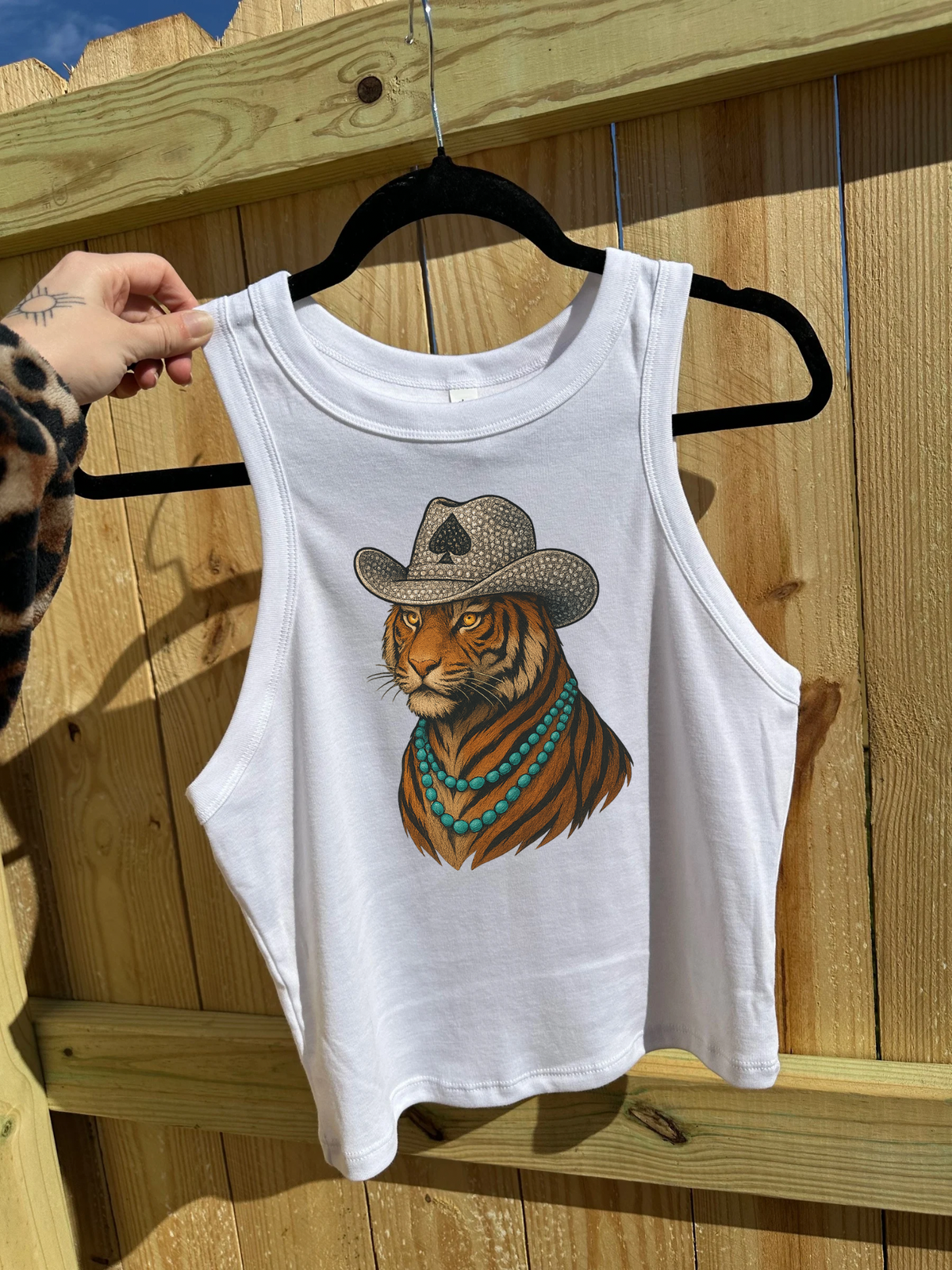Tiger Cowboy Cropped Tank