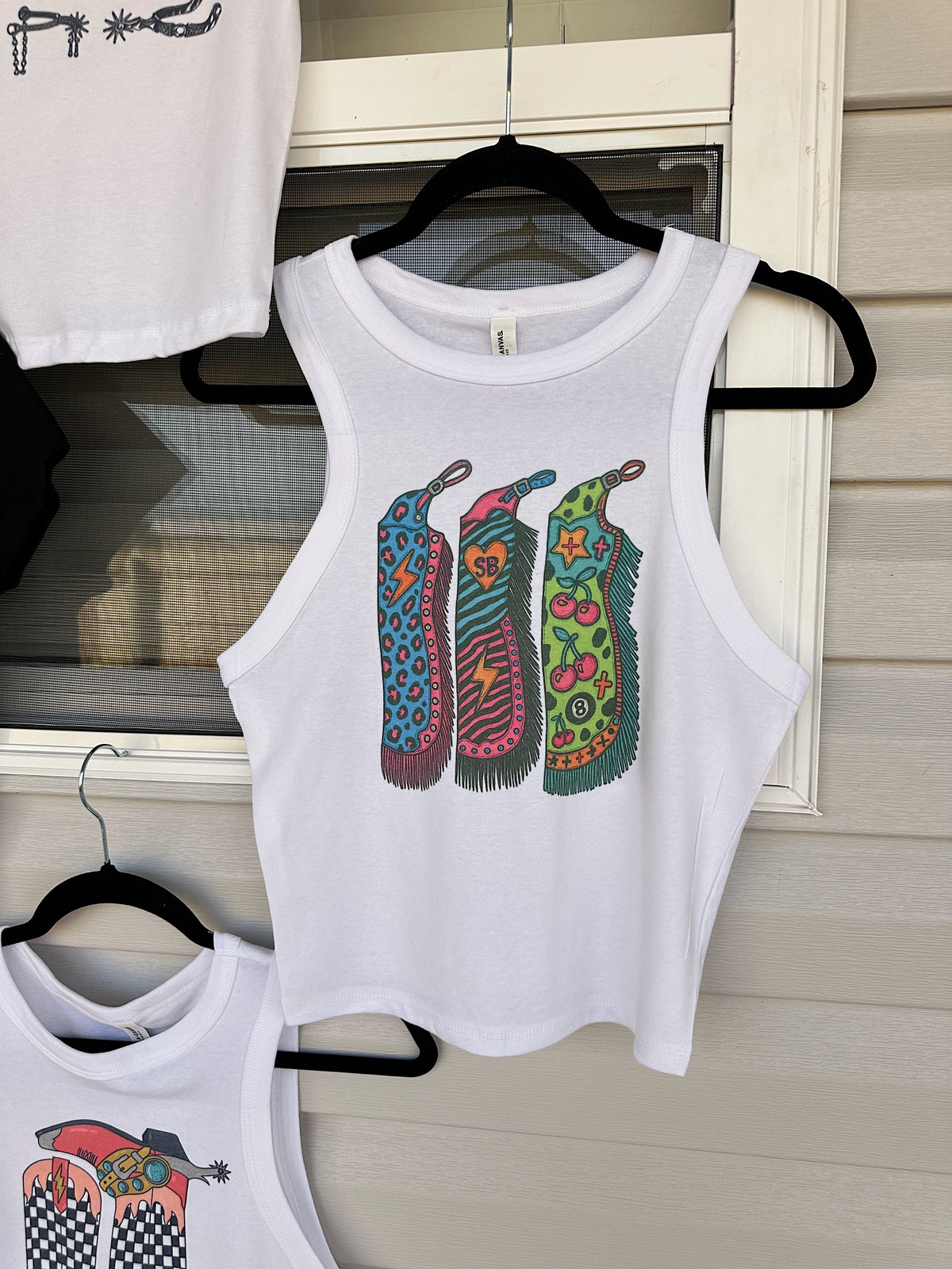 Cowgirl Chaps Cropped Tank