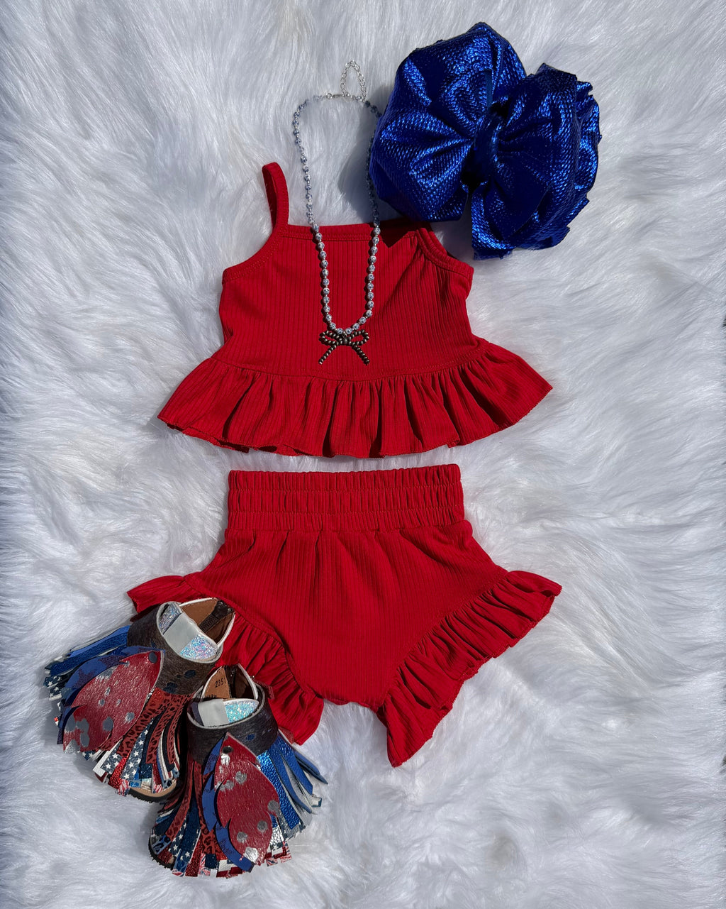 Red Ruffle Set
