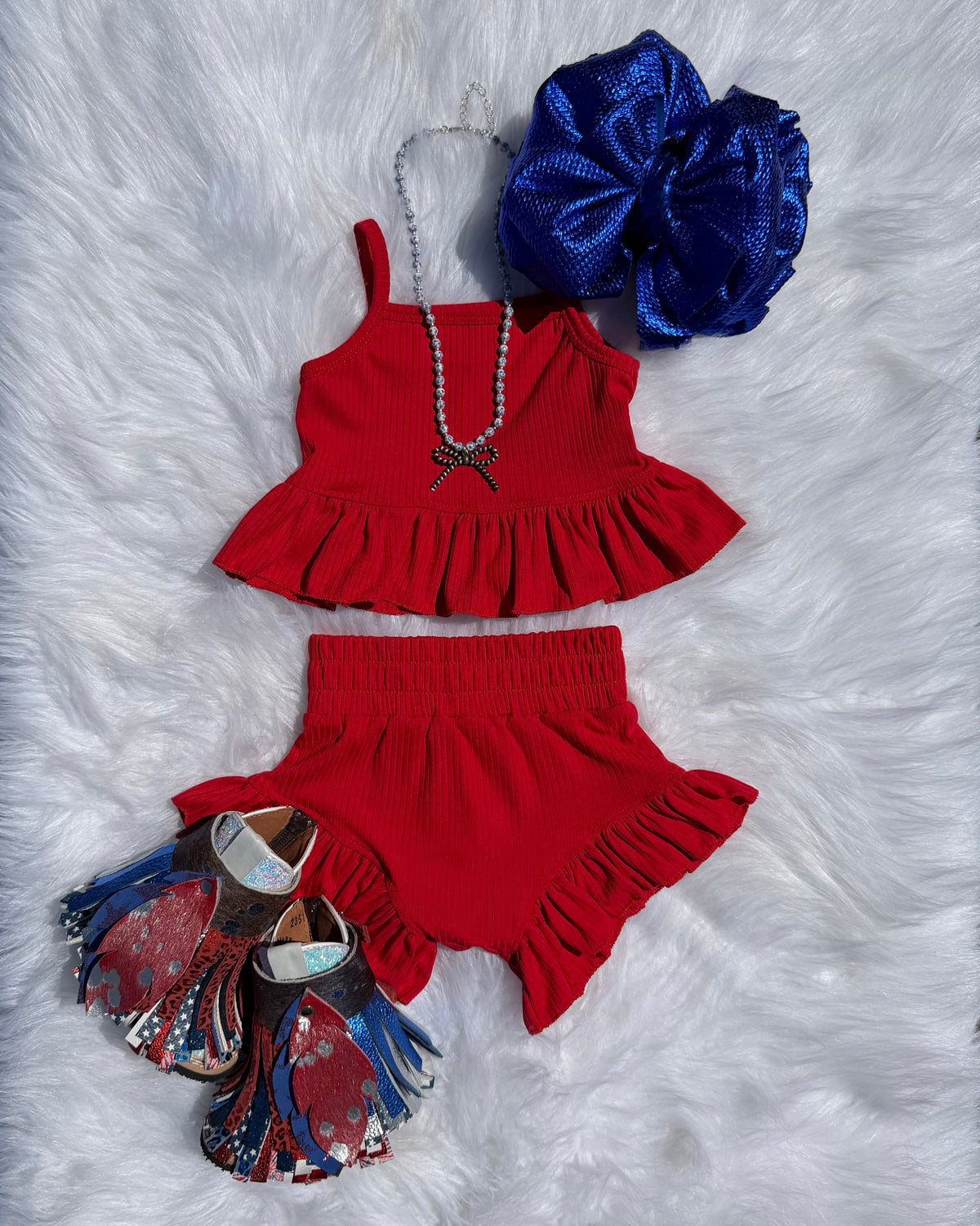 Red Ruffle Set
