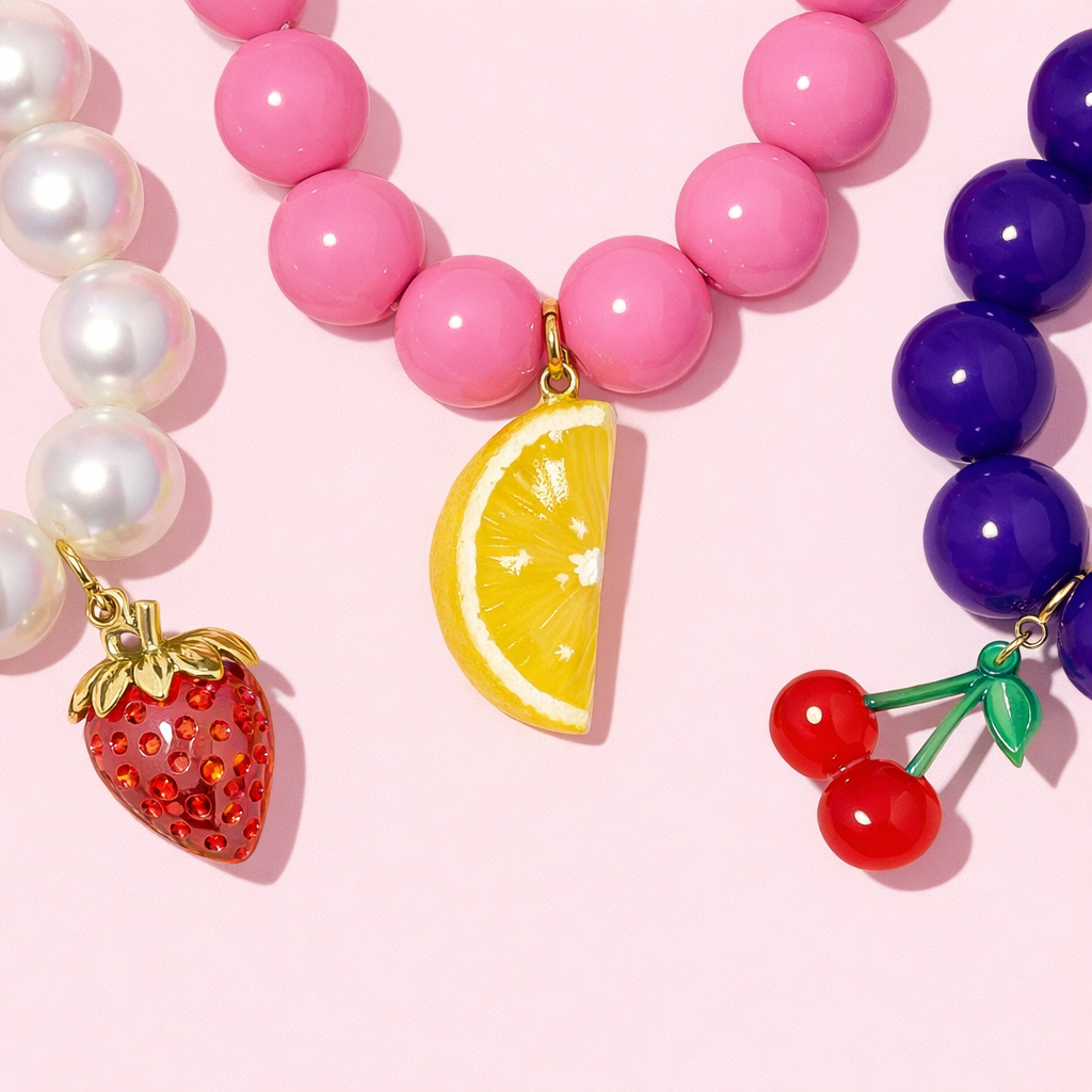 Color Bauble Sweet Fruit Lovely Necklace