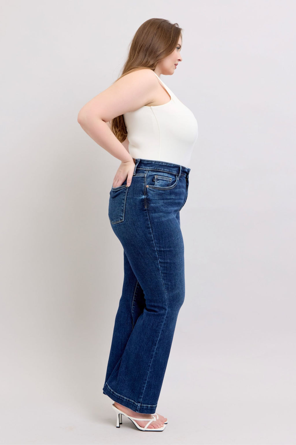 Jacqueline Judy Blue Flare Jeans