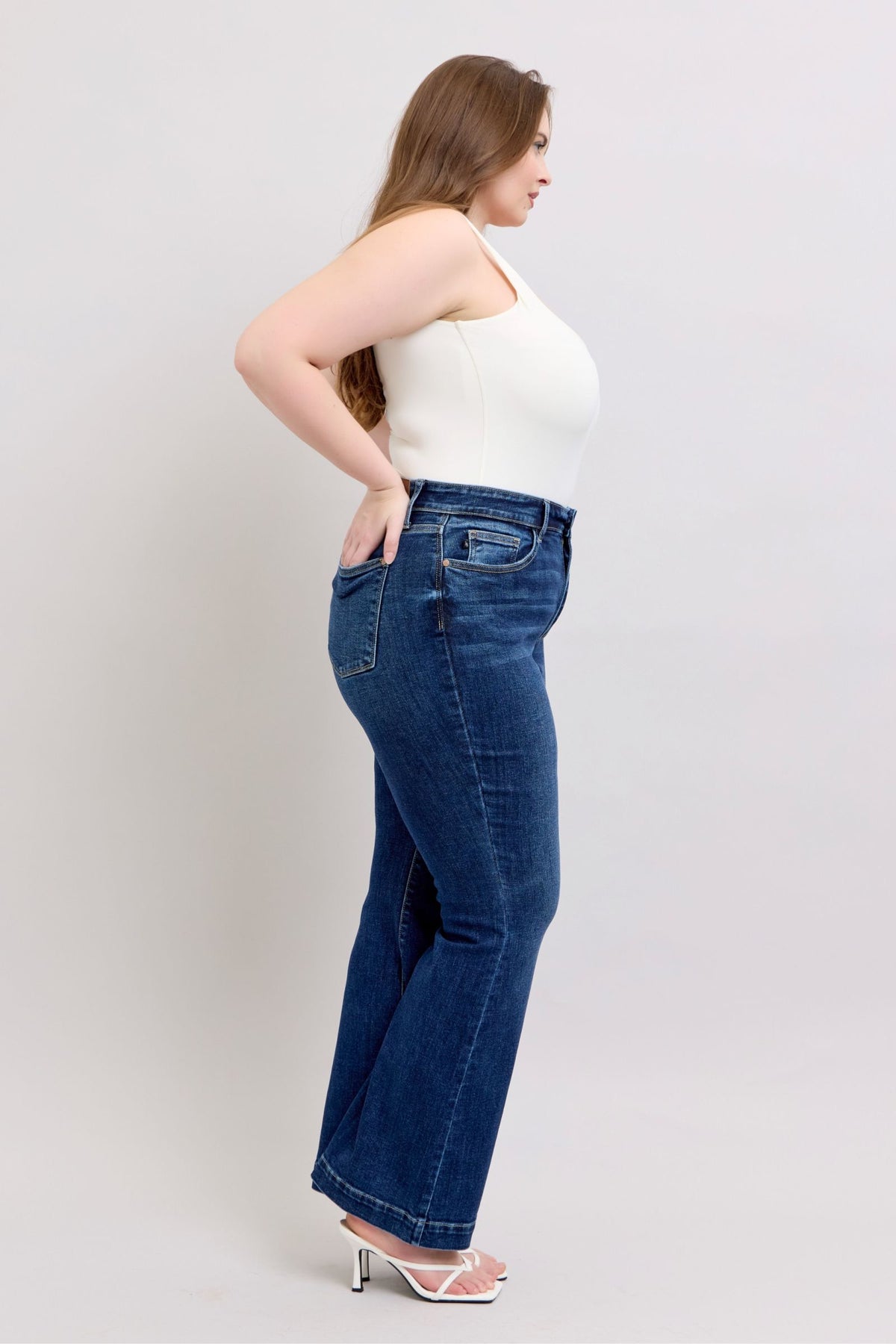 Jacqueline Judy Blue Flare Jeans
