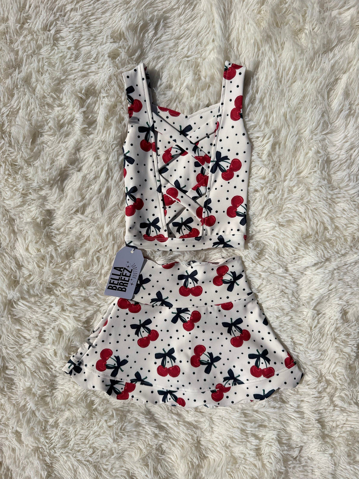 Cherry Kiss Yoga Skirt Set