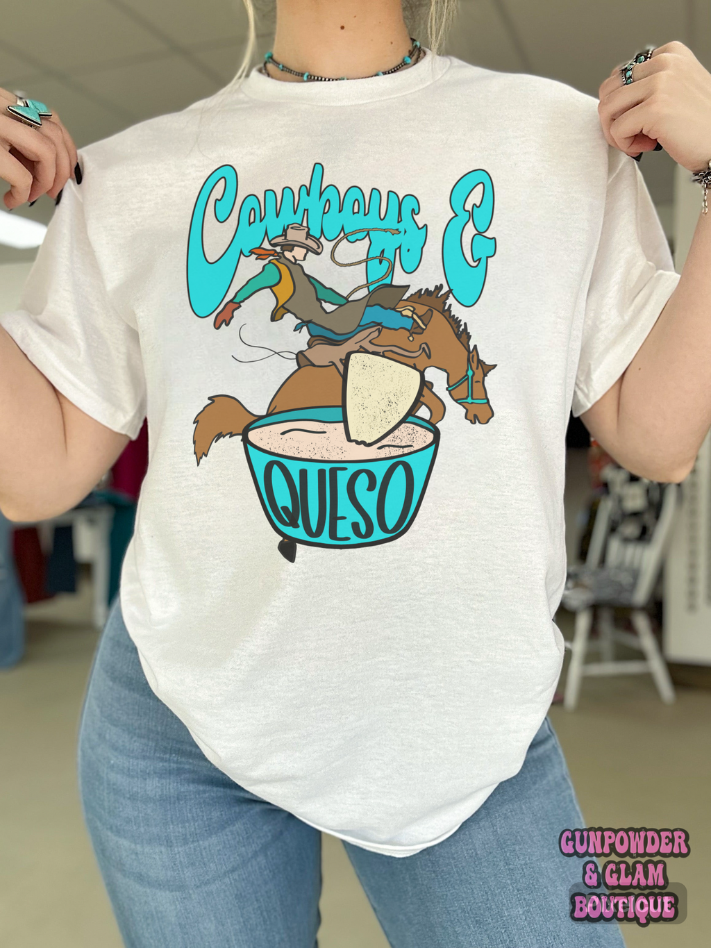 Cowboys & Queso Tee or Crewneck
