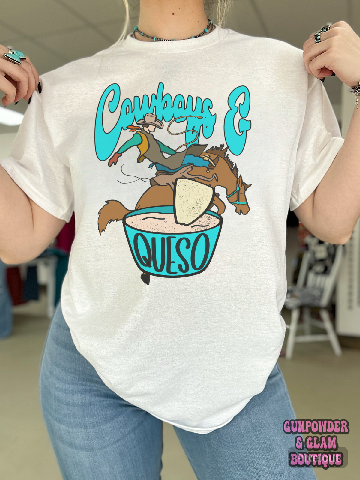 Cowboys & Queso Tee or Crewneck