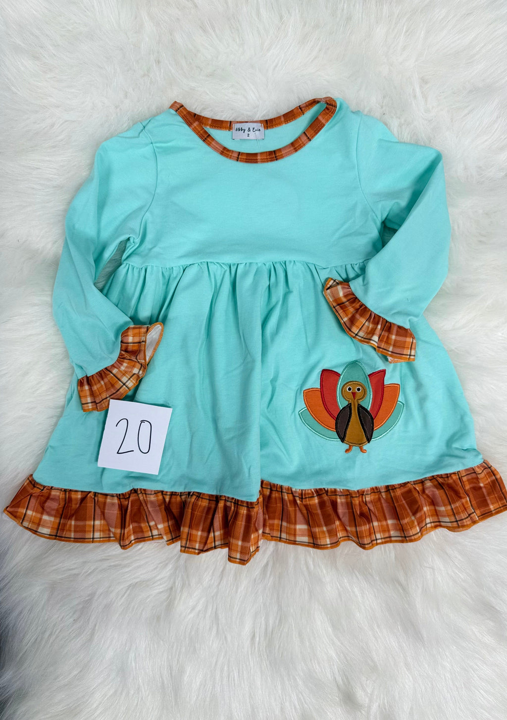 6T Mint Green Thanksgiving Dress (#20)(FINAL SALE)